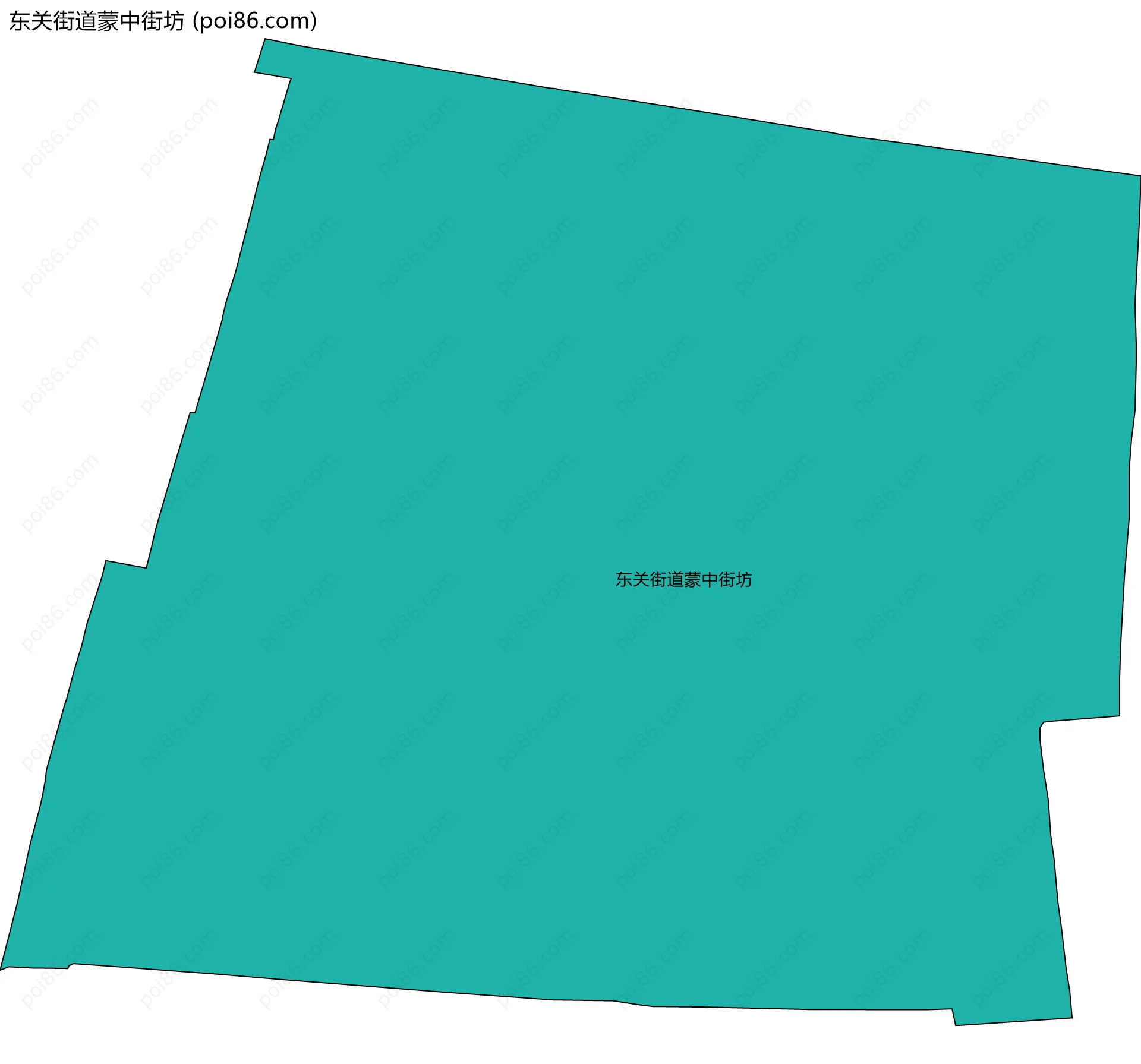 东关街道蒙中街坊边界地图