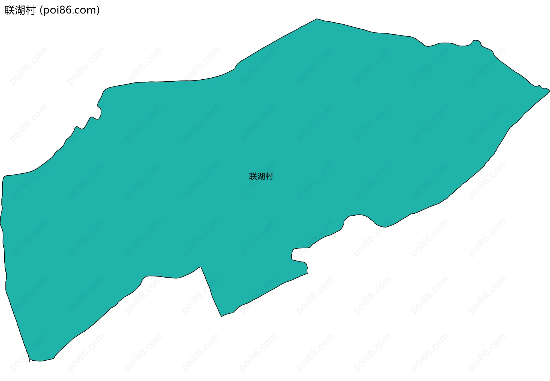 联湖村边界地图