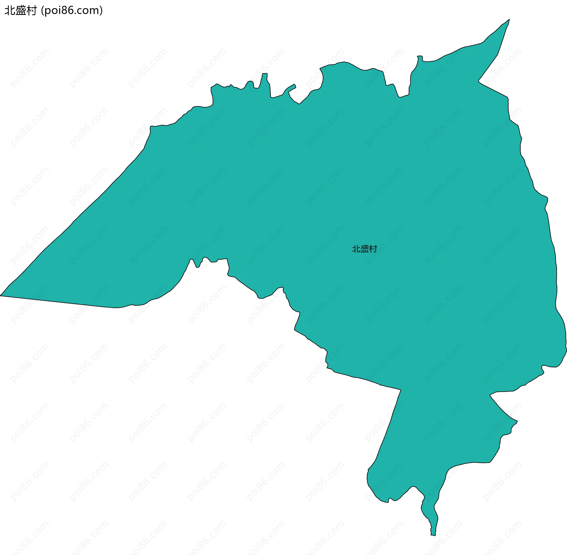 北盛村边界地图