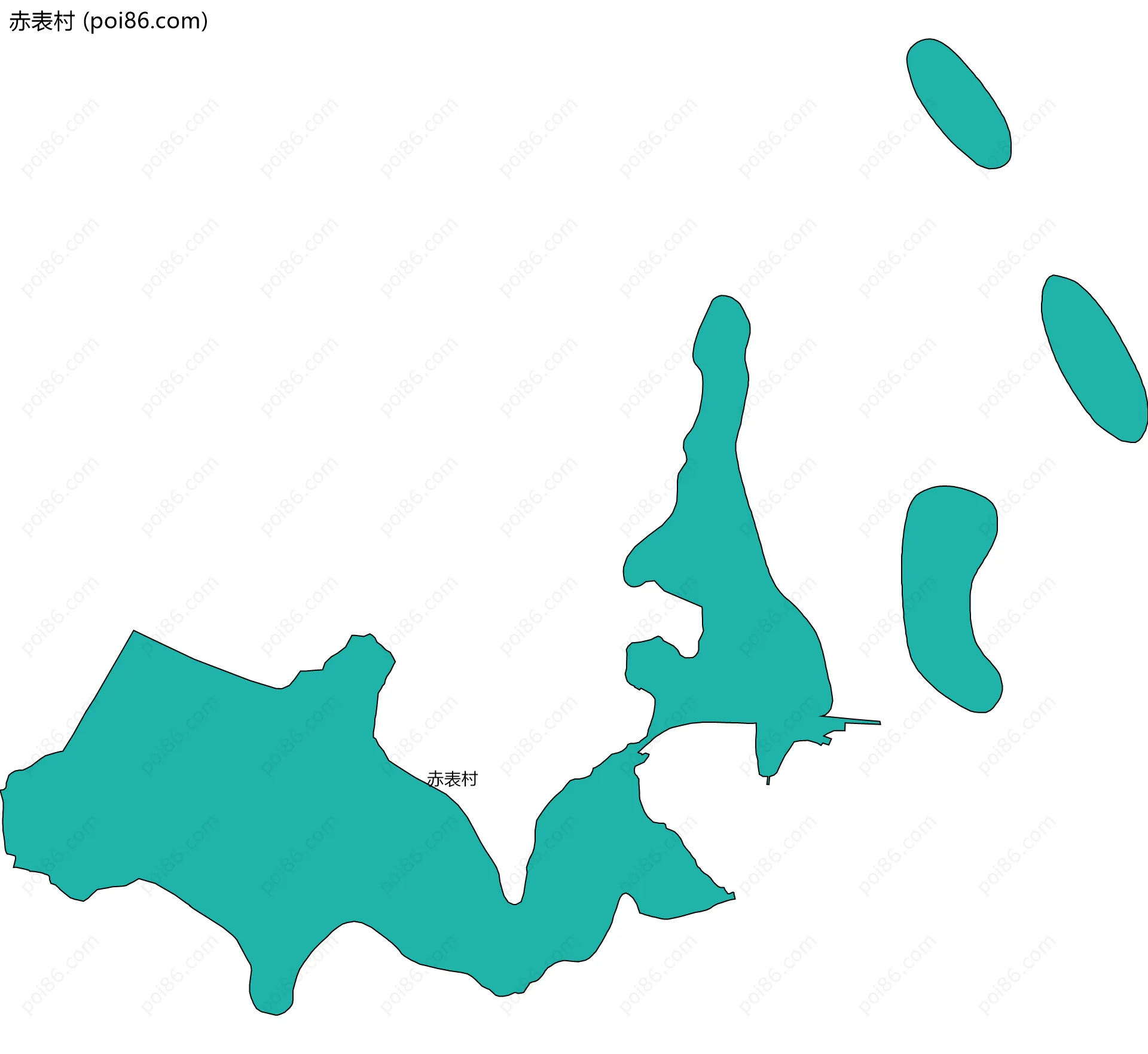 赤表村边界地图