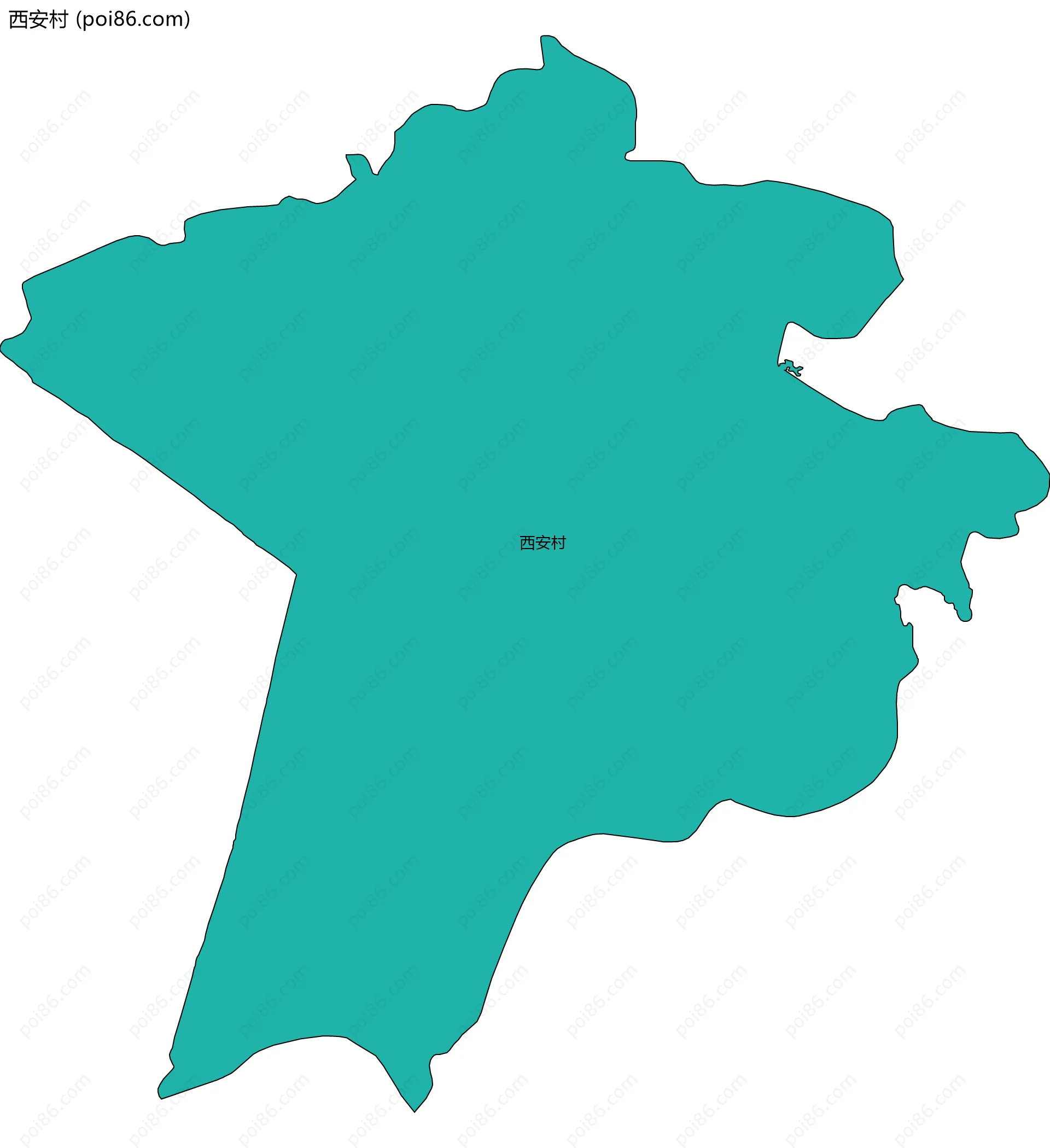 西安村边界地图