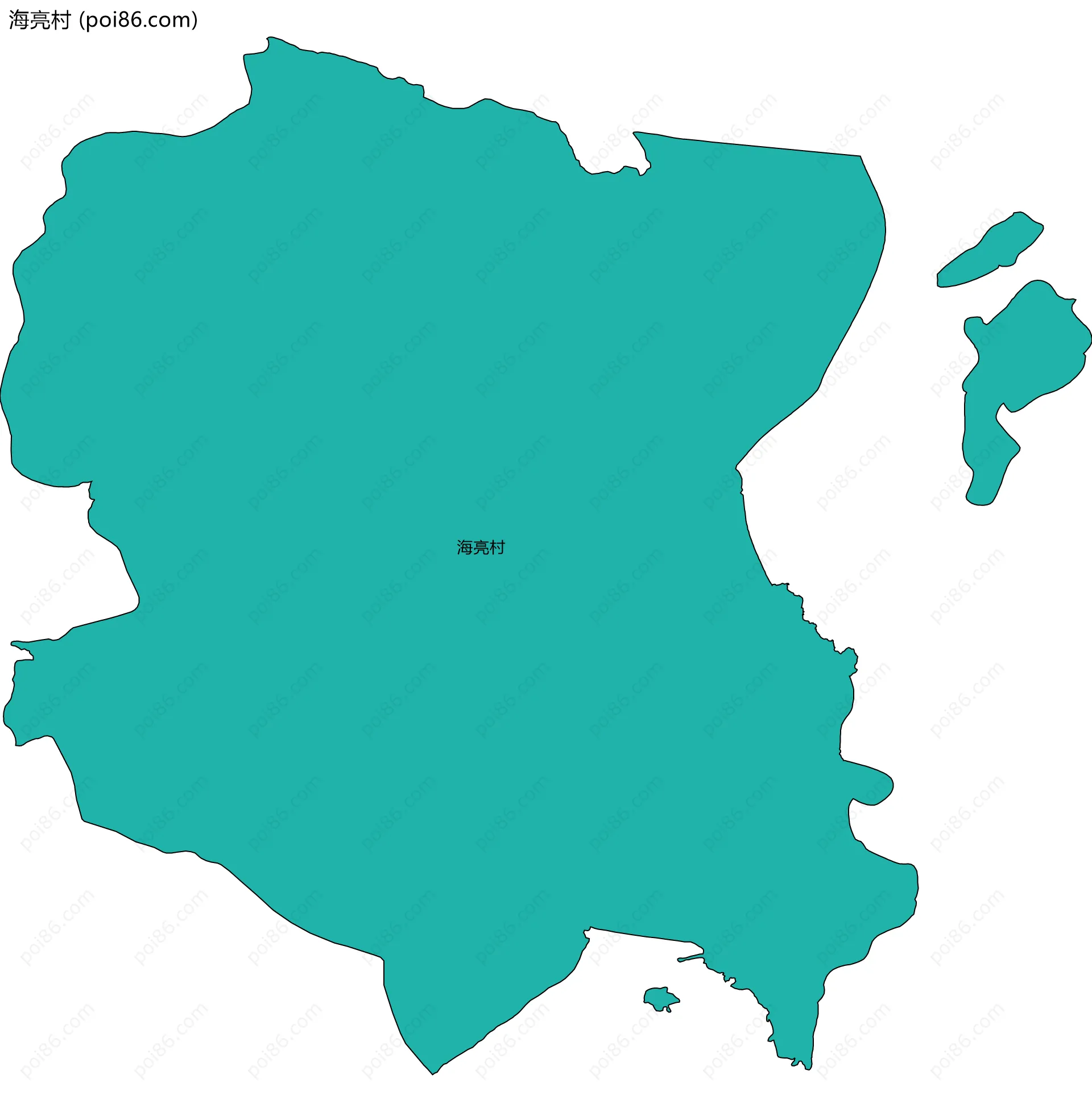 海亮村边界地图