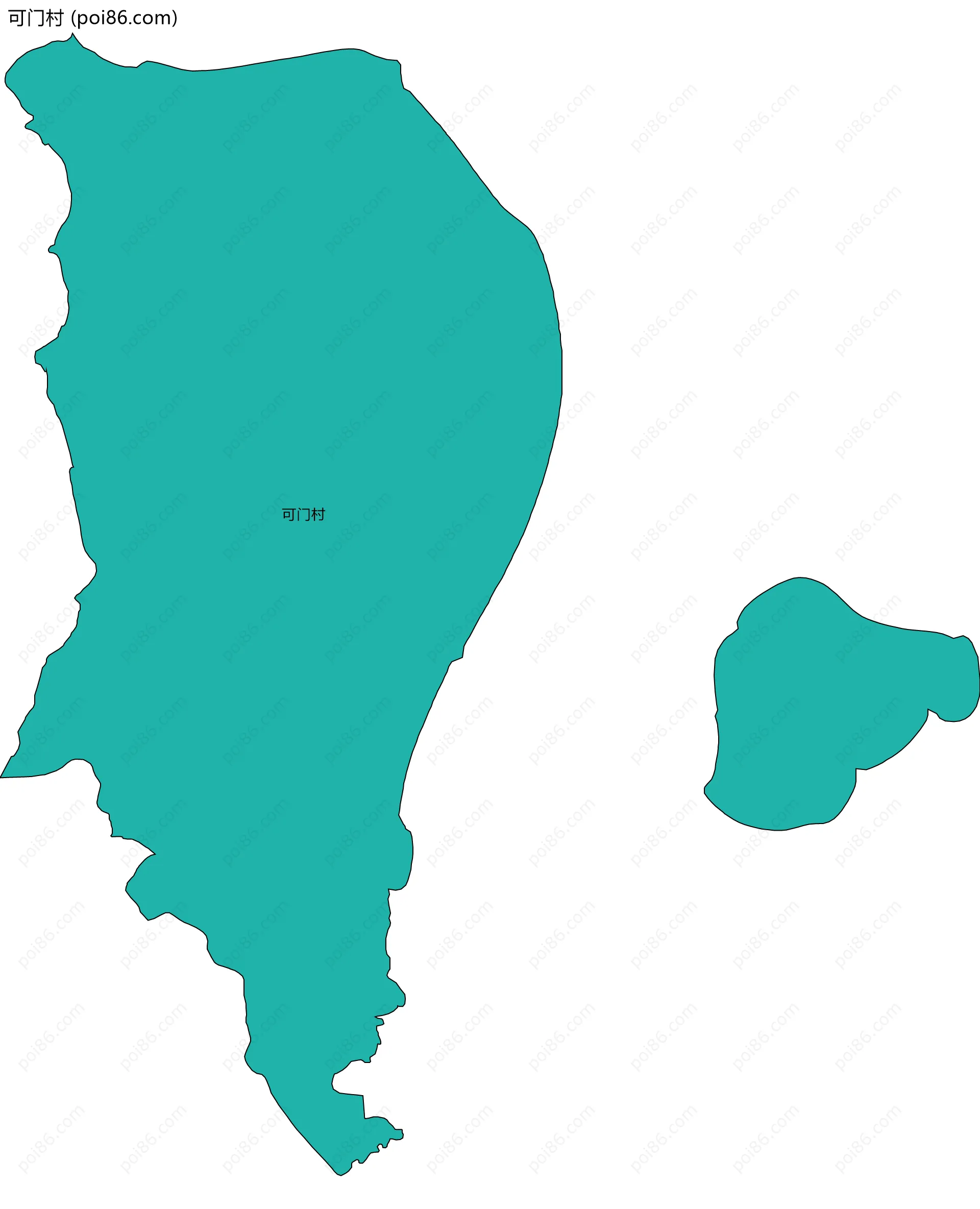 可门村边界地图