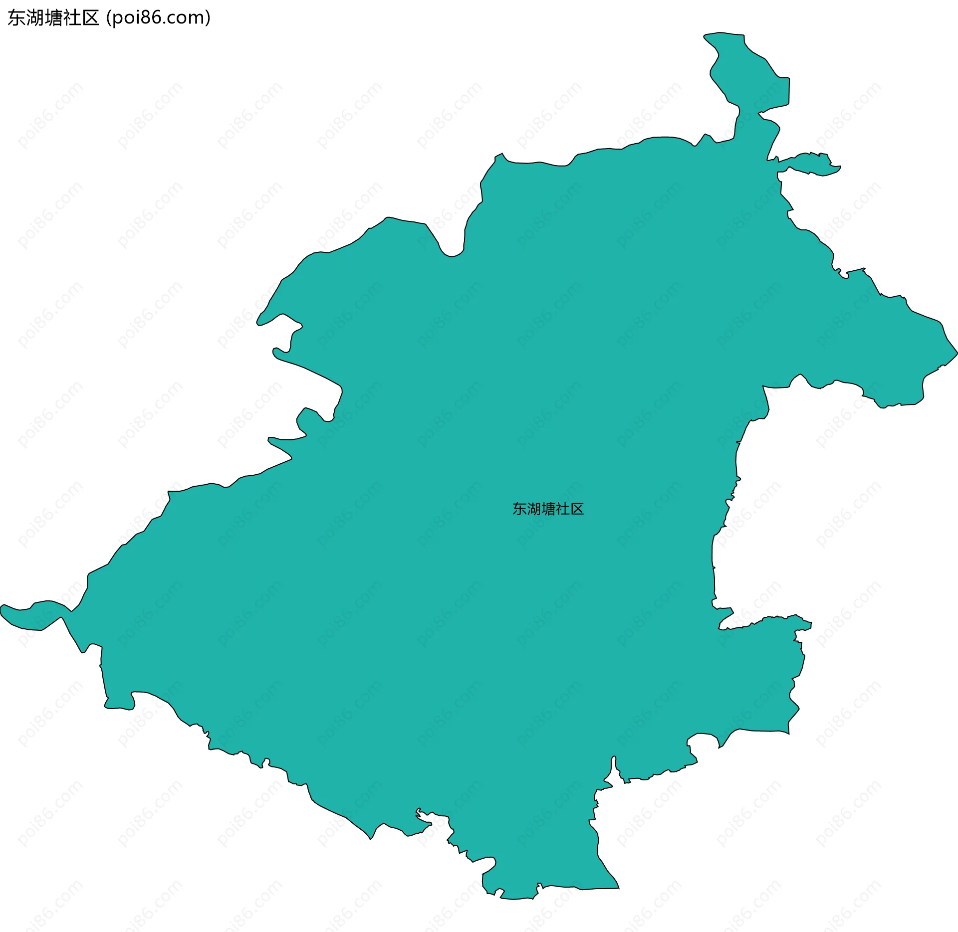 东湖塘社区边界地图