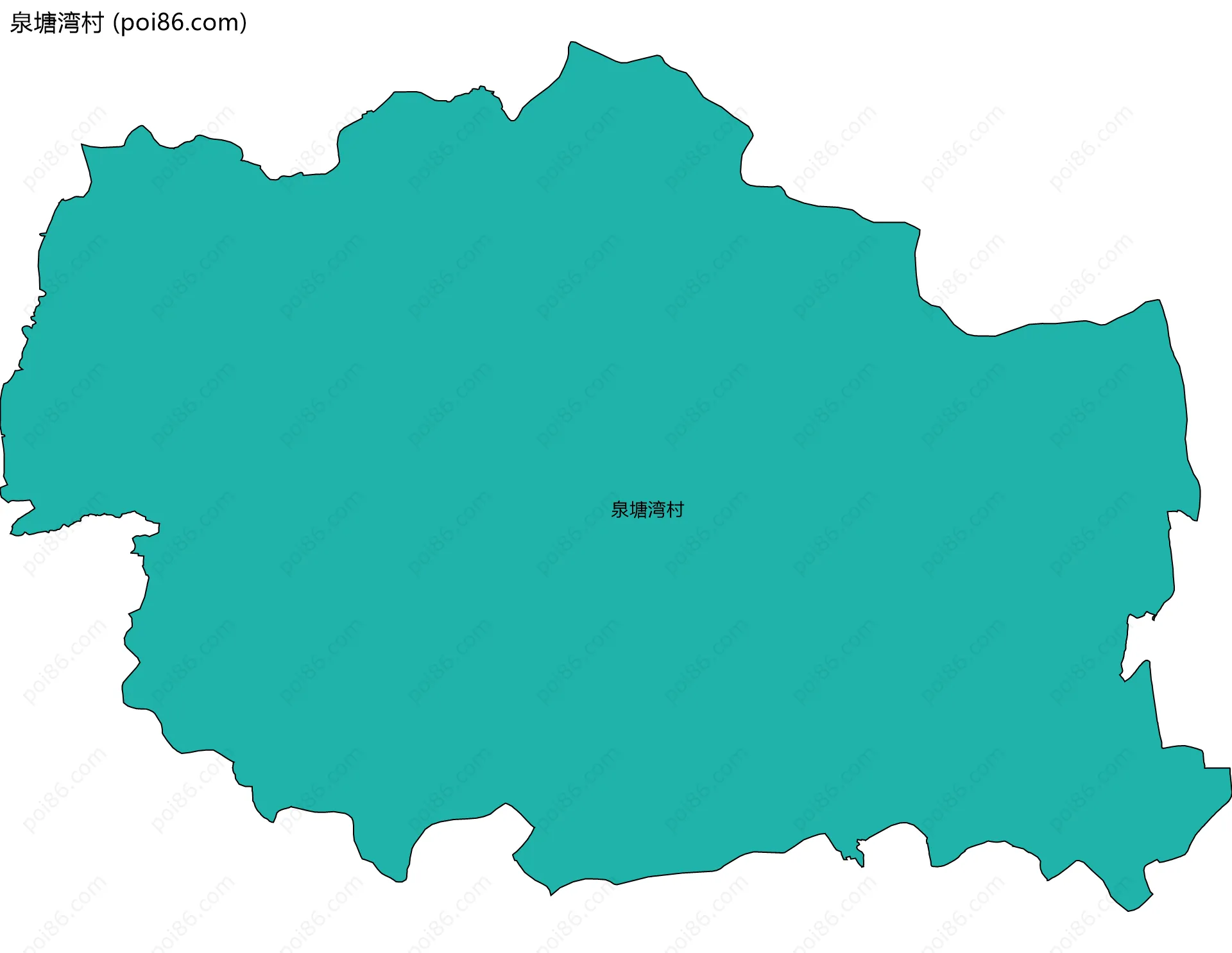 泉塘湾村边界地图