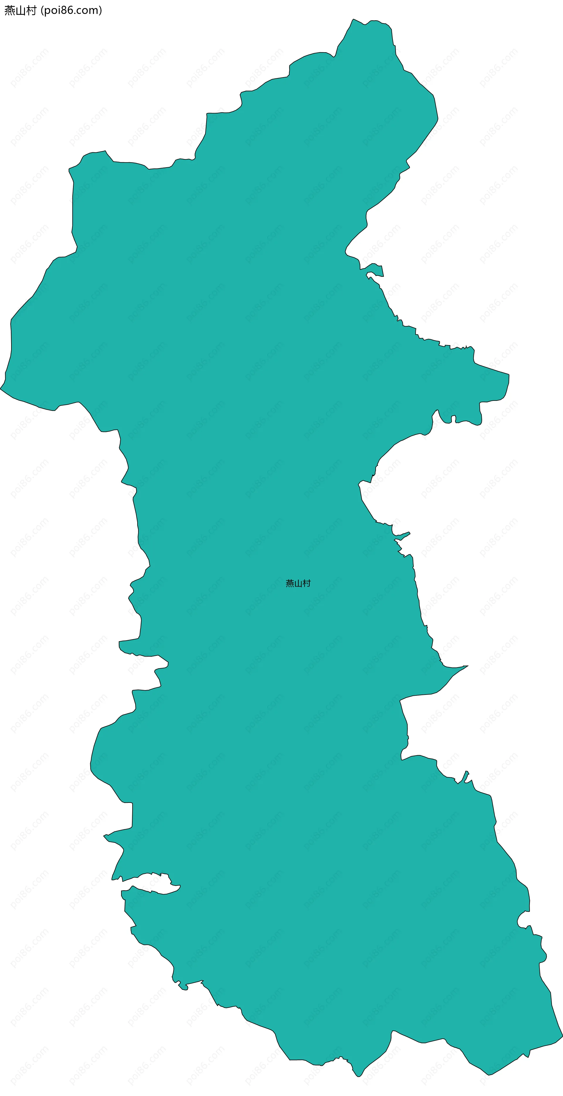 燕山村边界地图