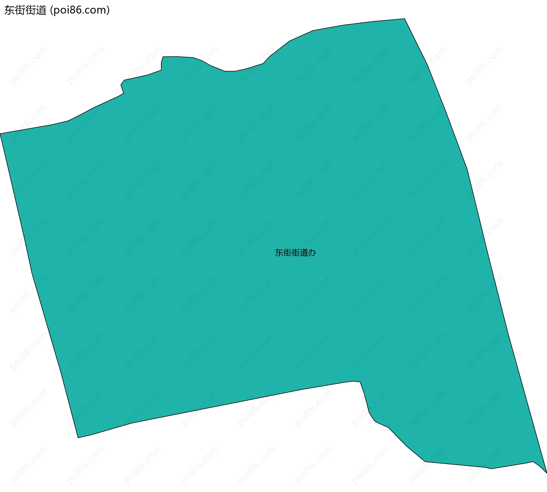 东街街道边界地图(五级行政区划)