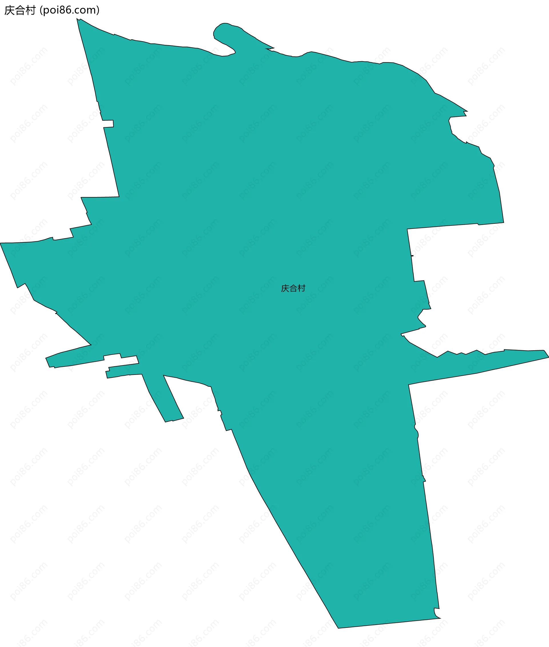 庆合村边界地图