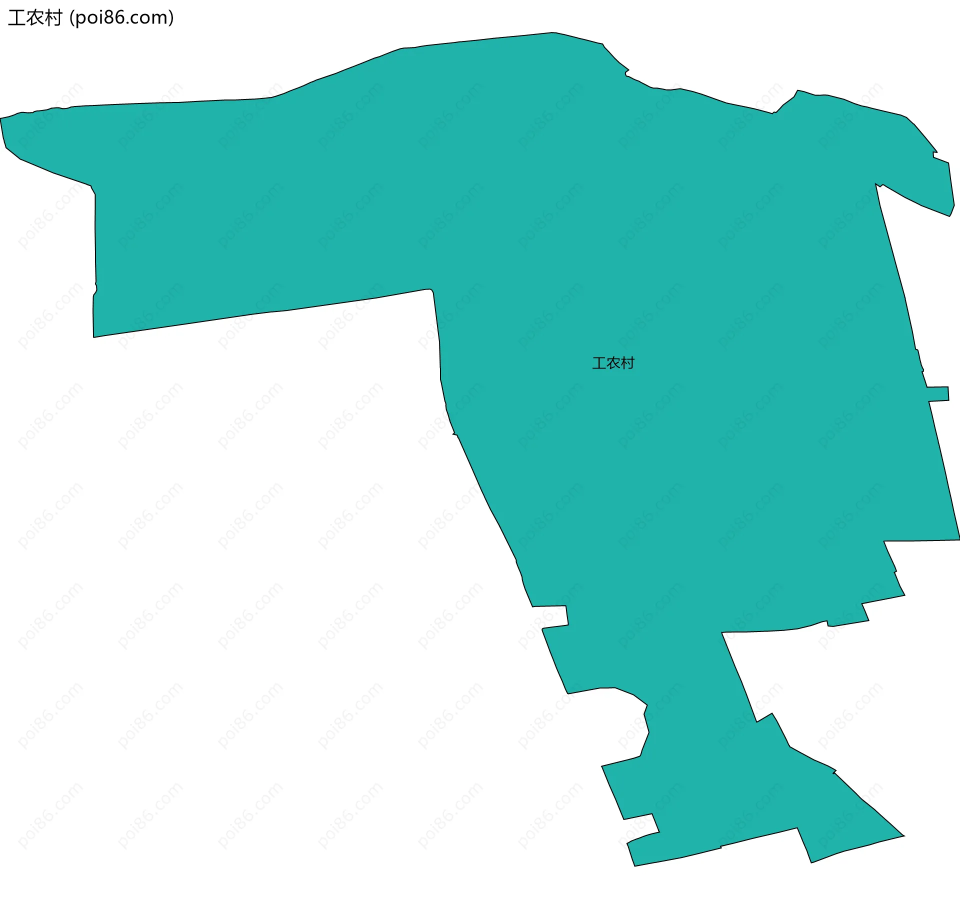 工农村边界地图
