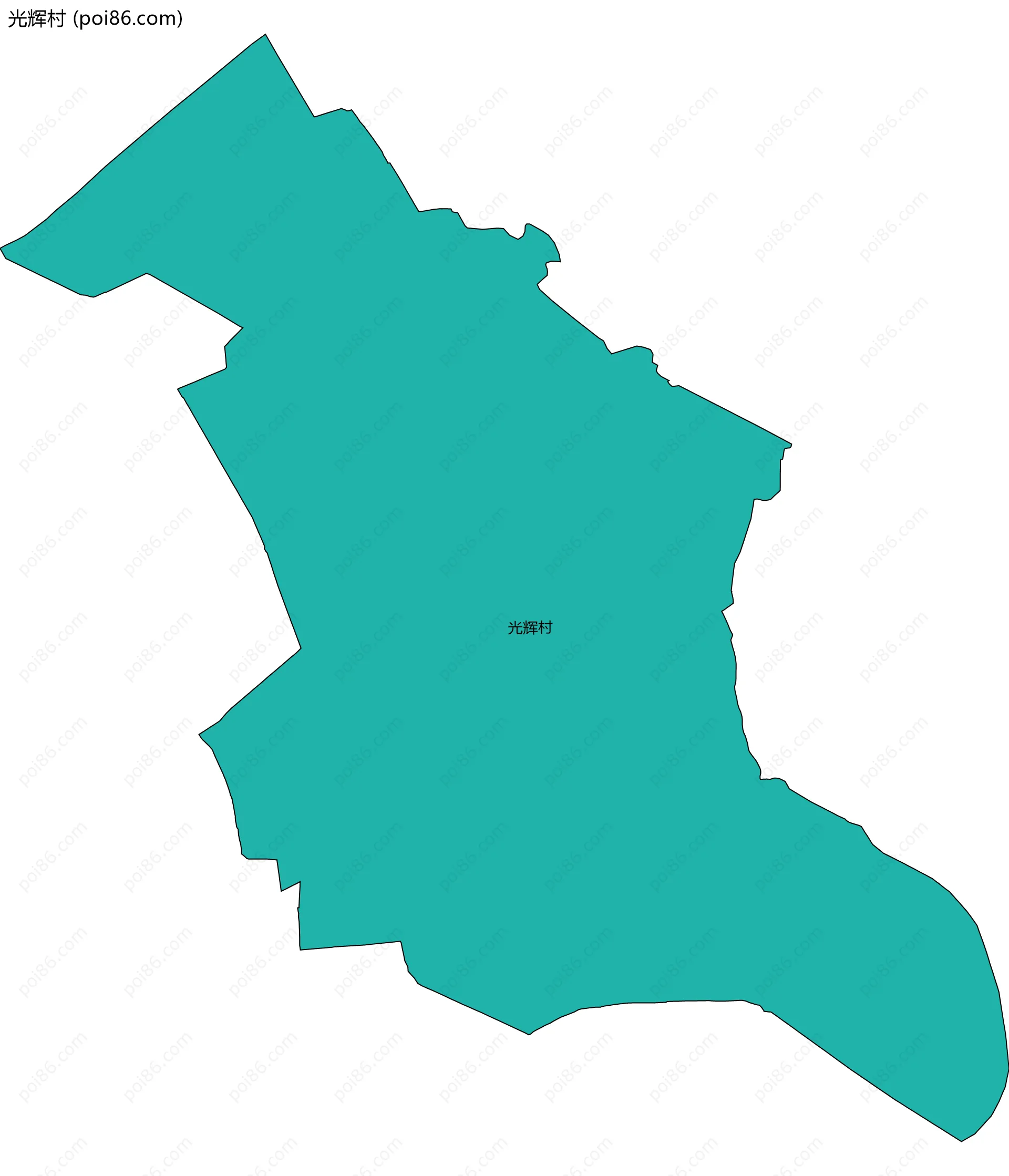 光辉村边界地图