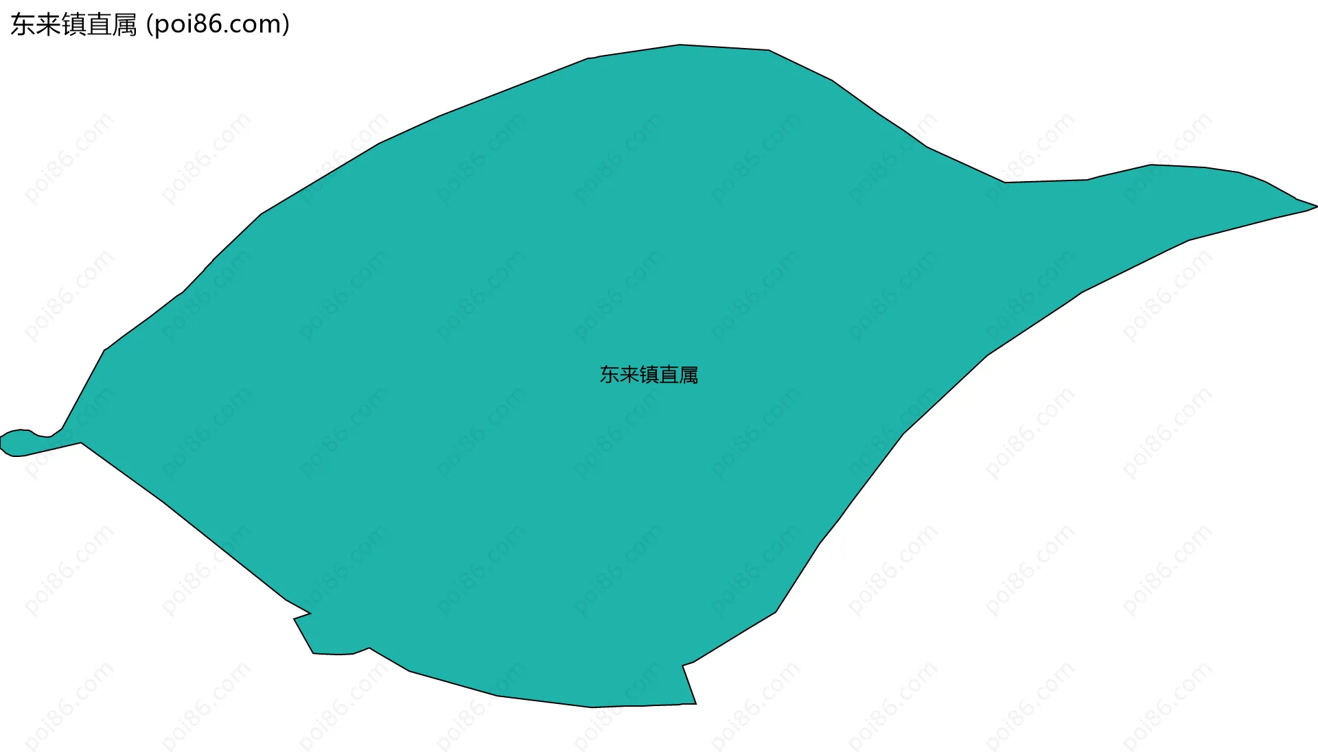 东来镇直属边界地图