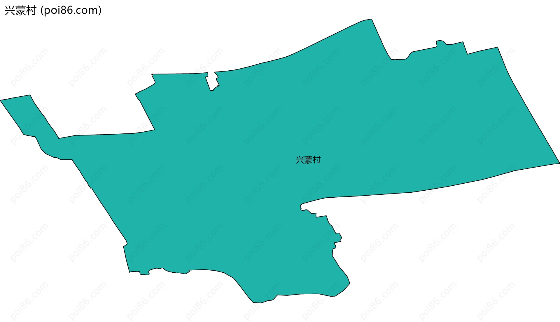 兴蒙村边界地图