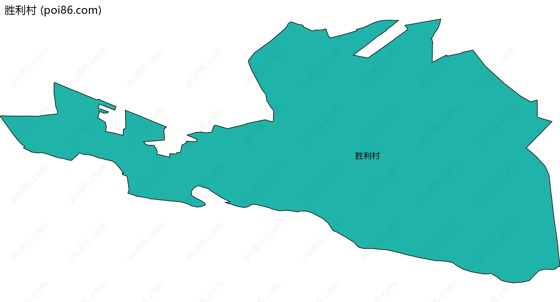 胜利村边界地图