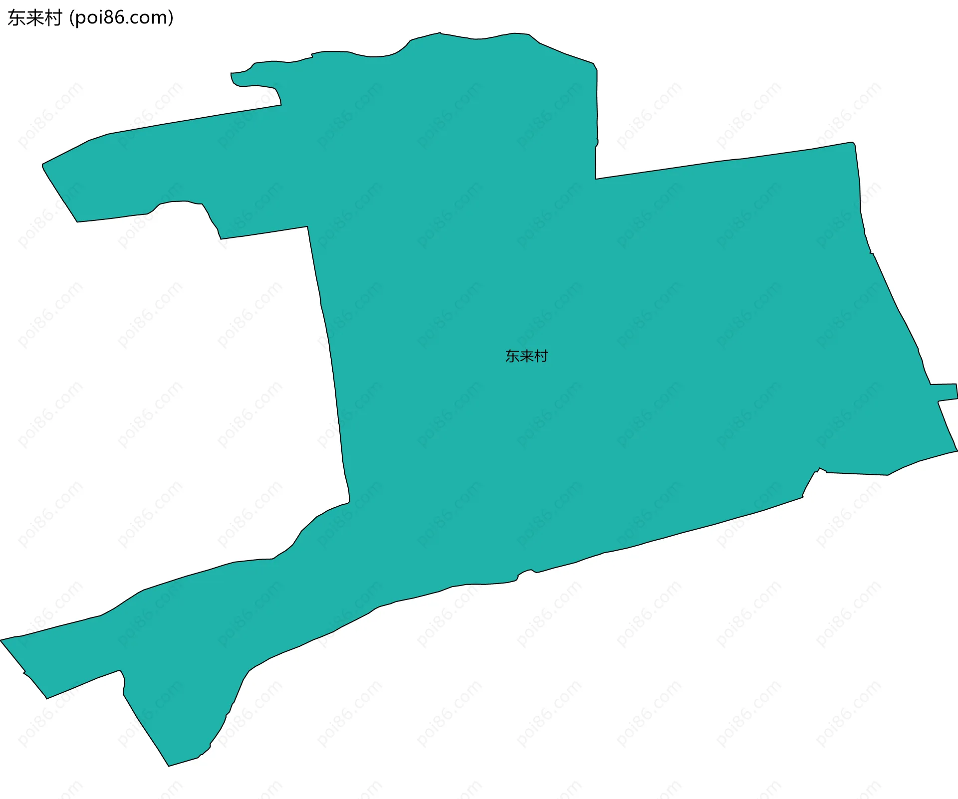东来村边界地图