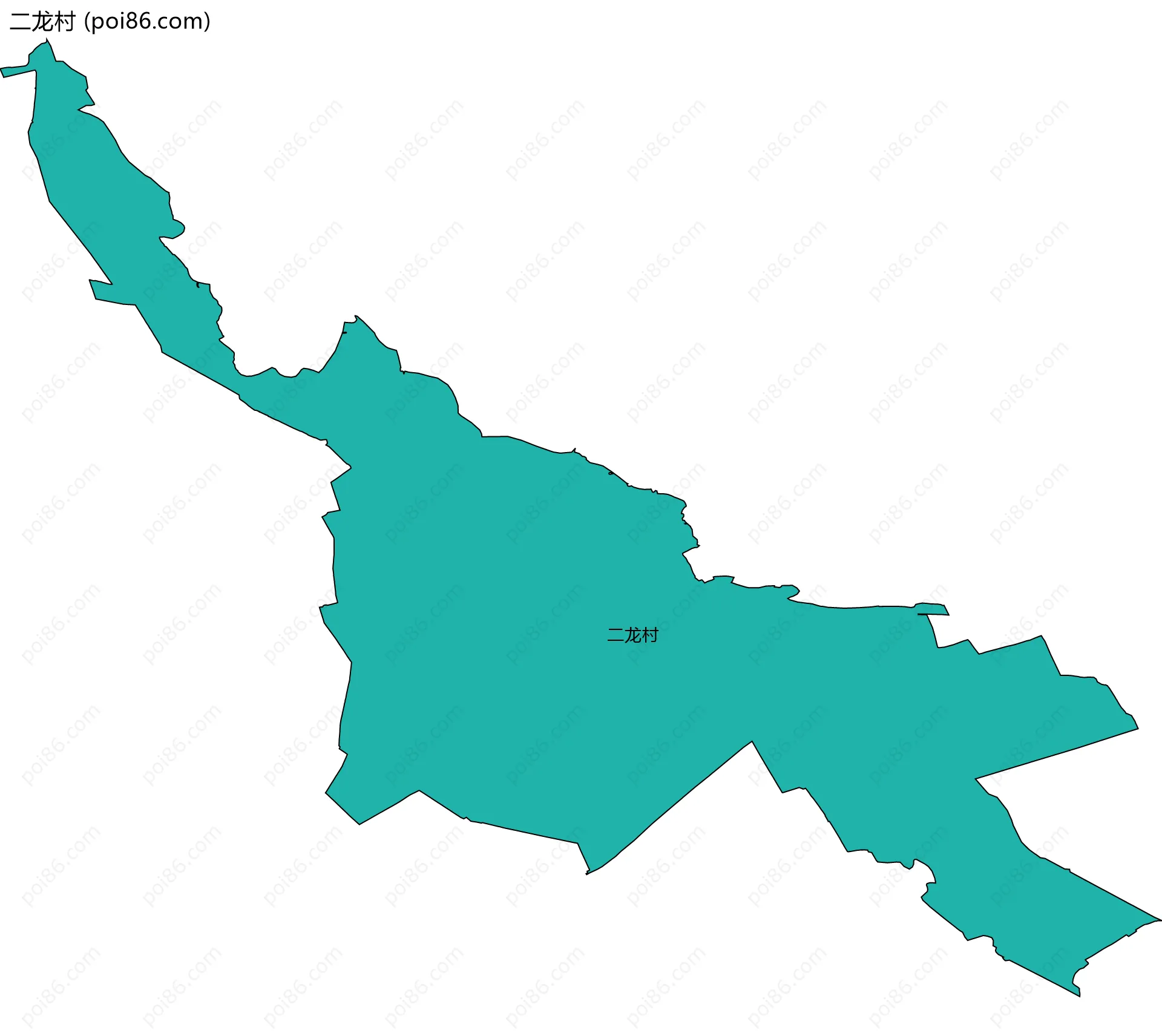 二龙村边界地图