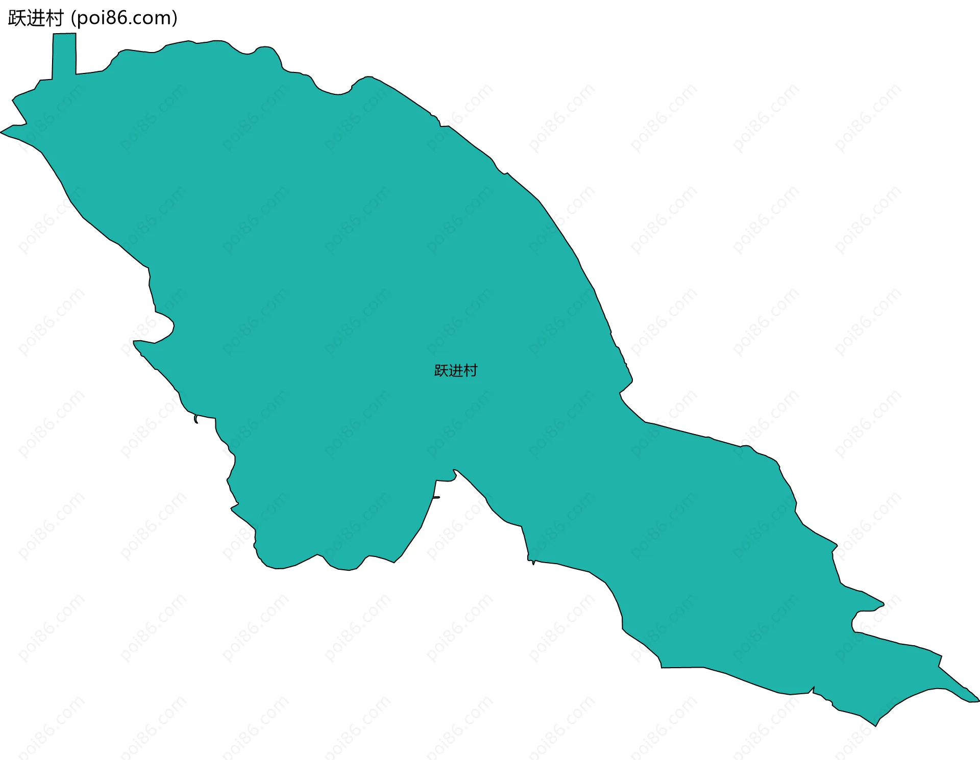跃进村边界地图