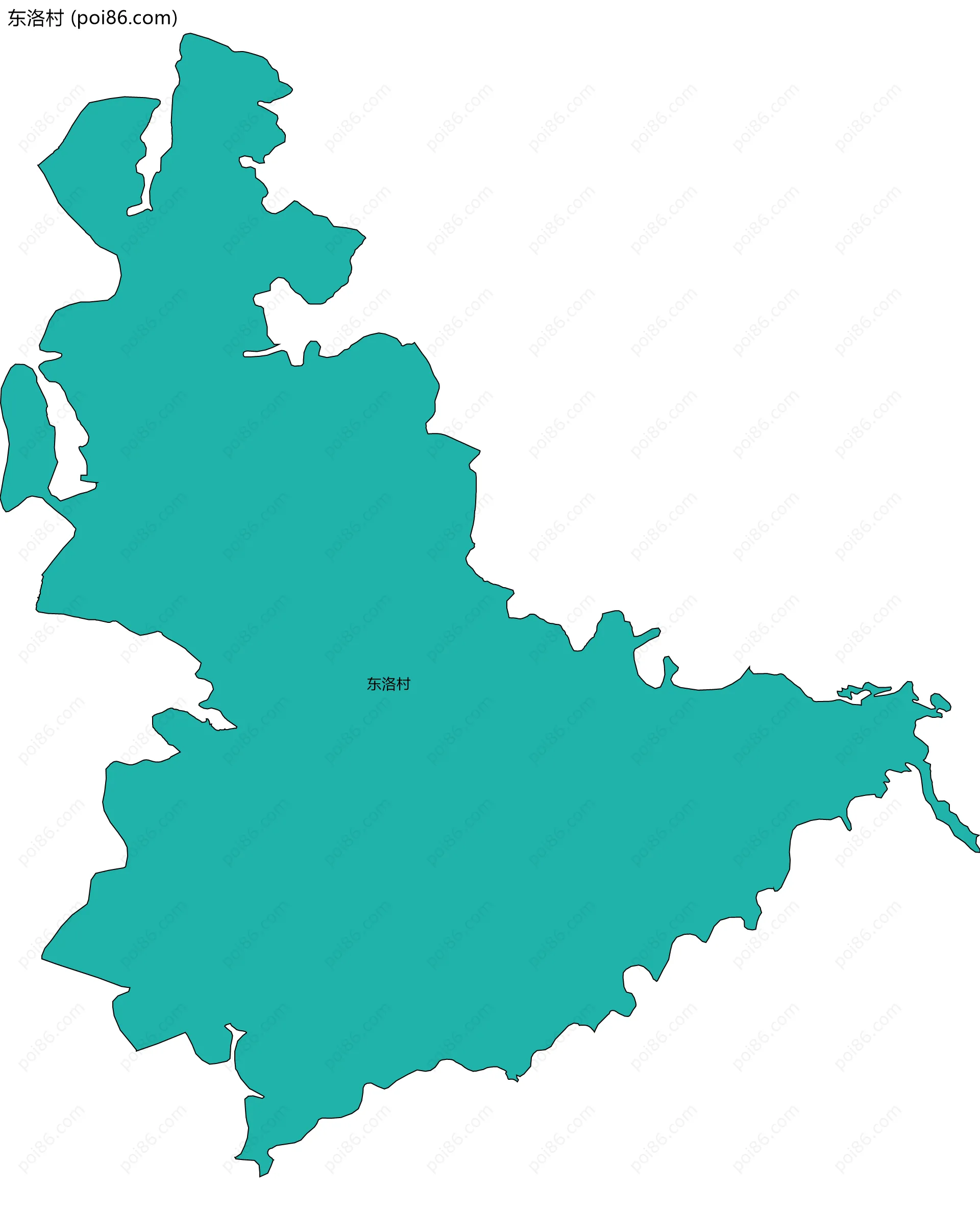 东洛村边界地图