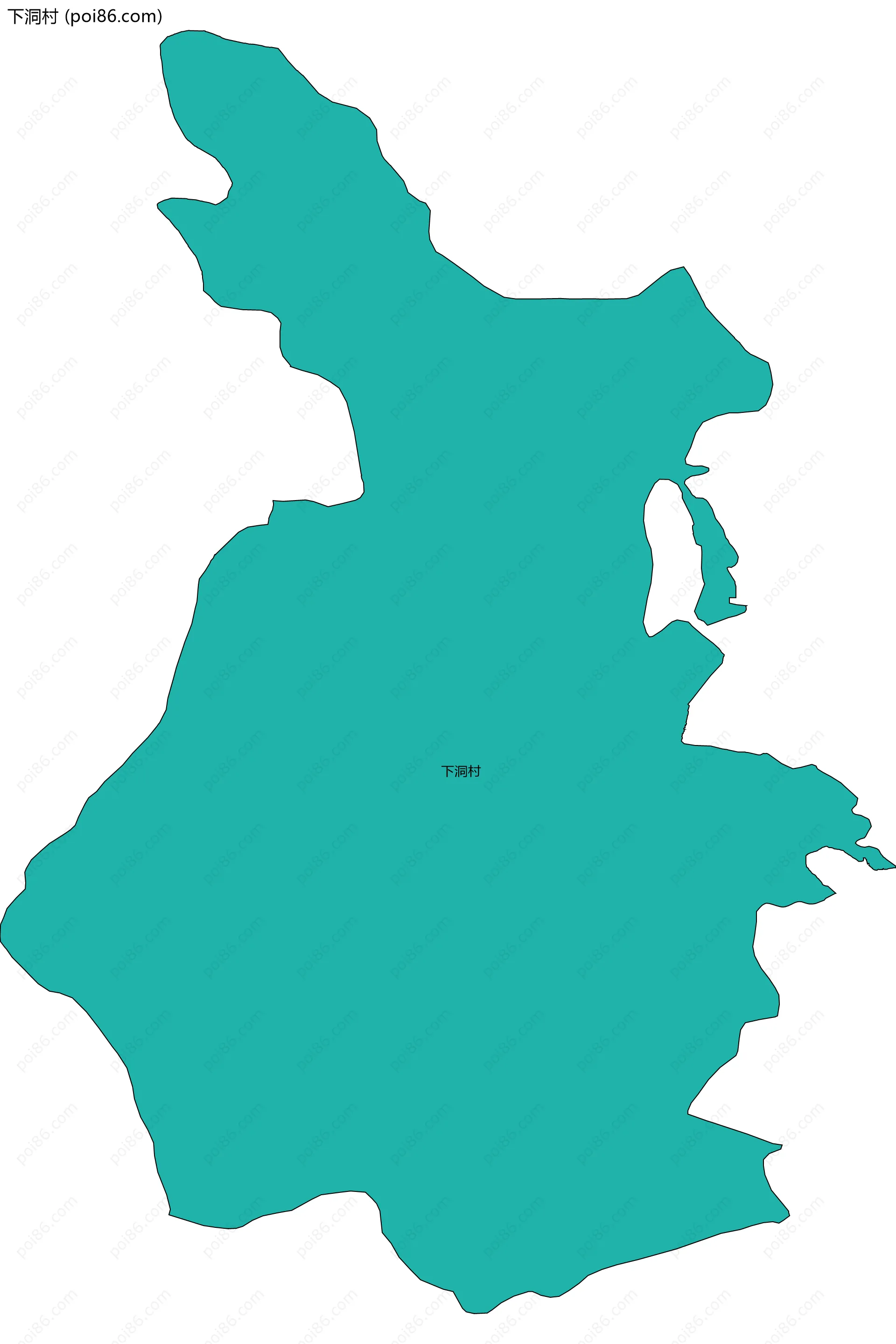 下洞村边界地图