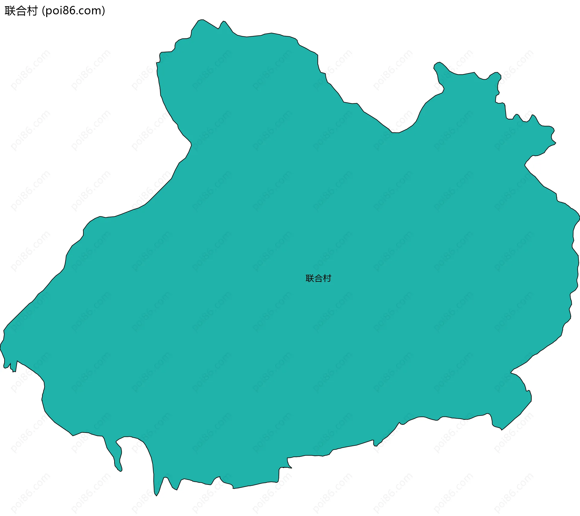 联合村边界地图