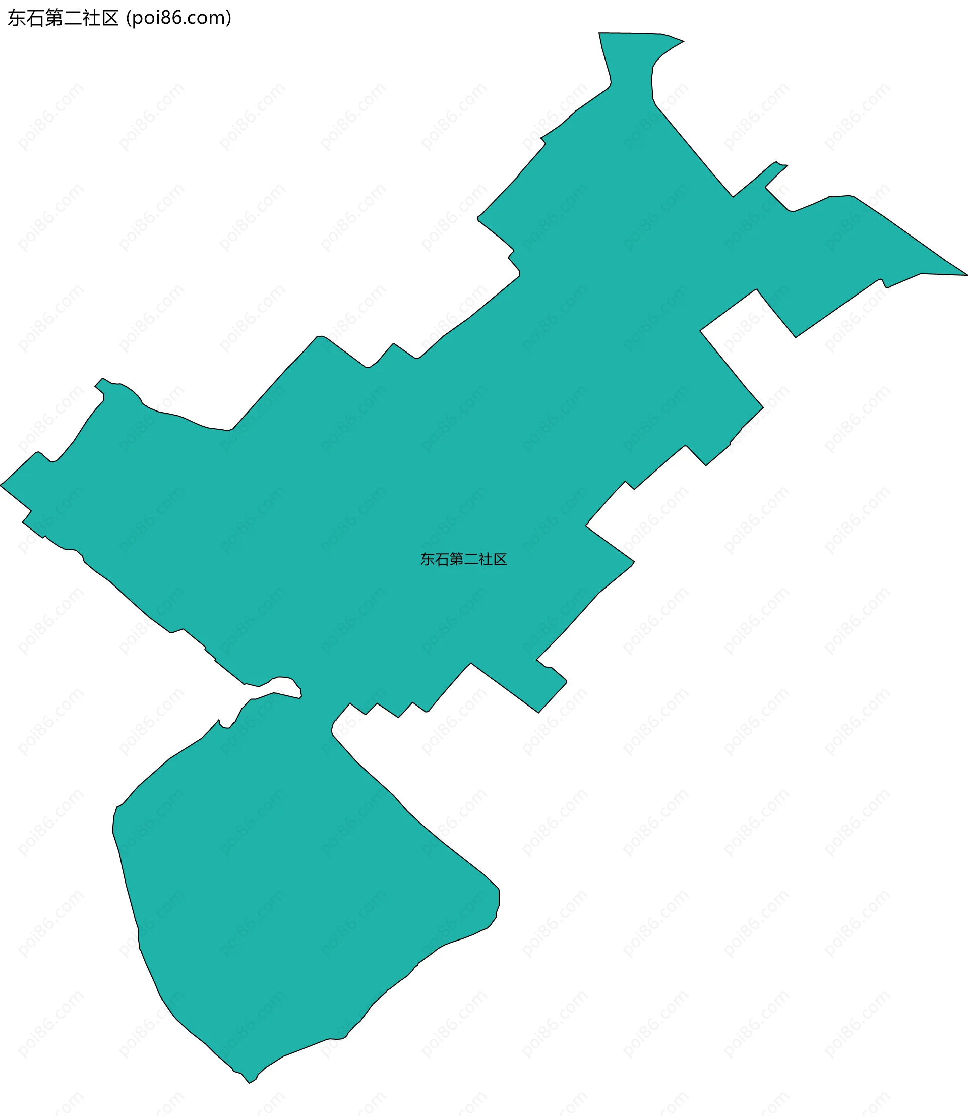 东石第二社区边界地图