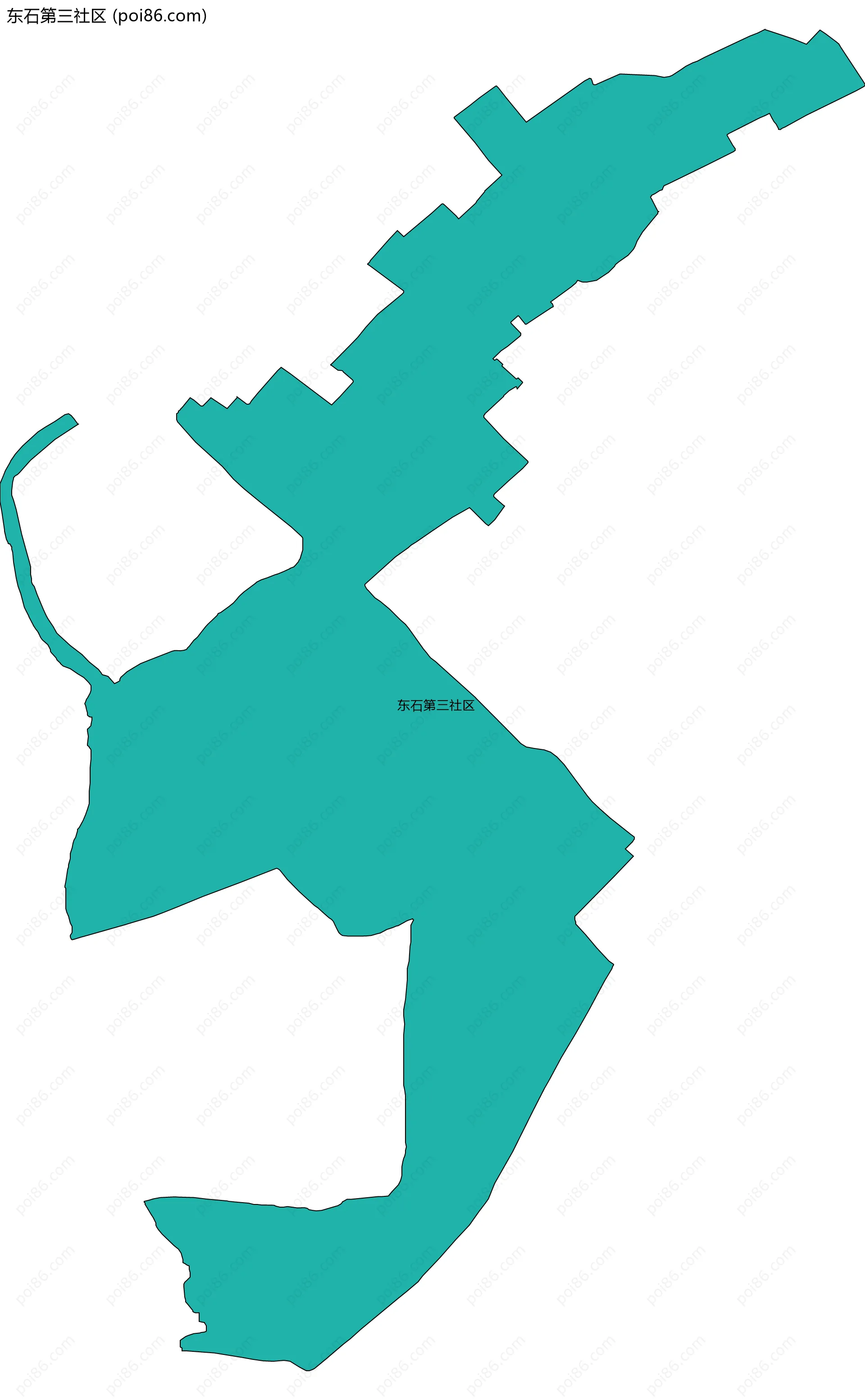 东石第三社区边界地图
