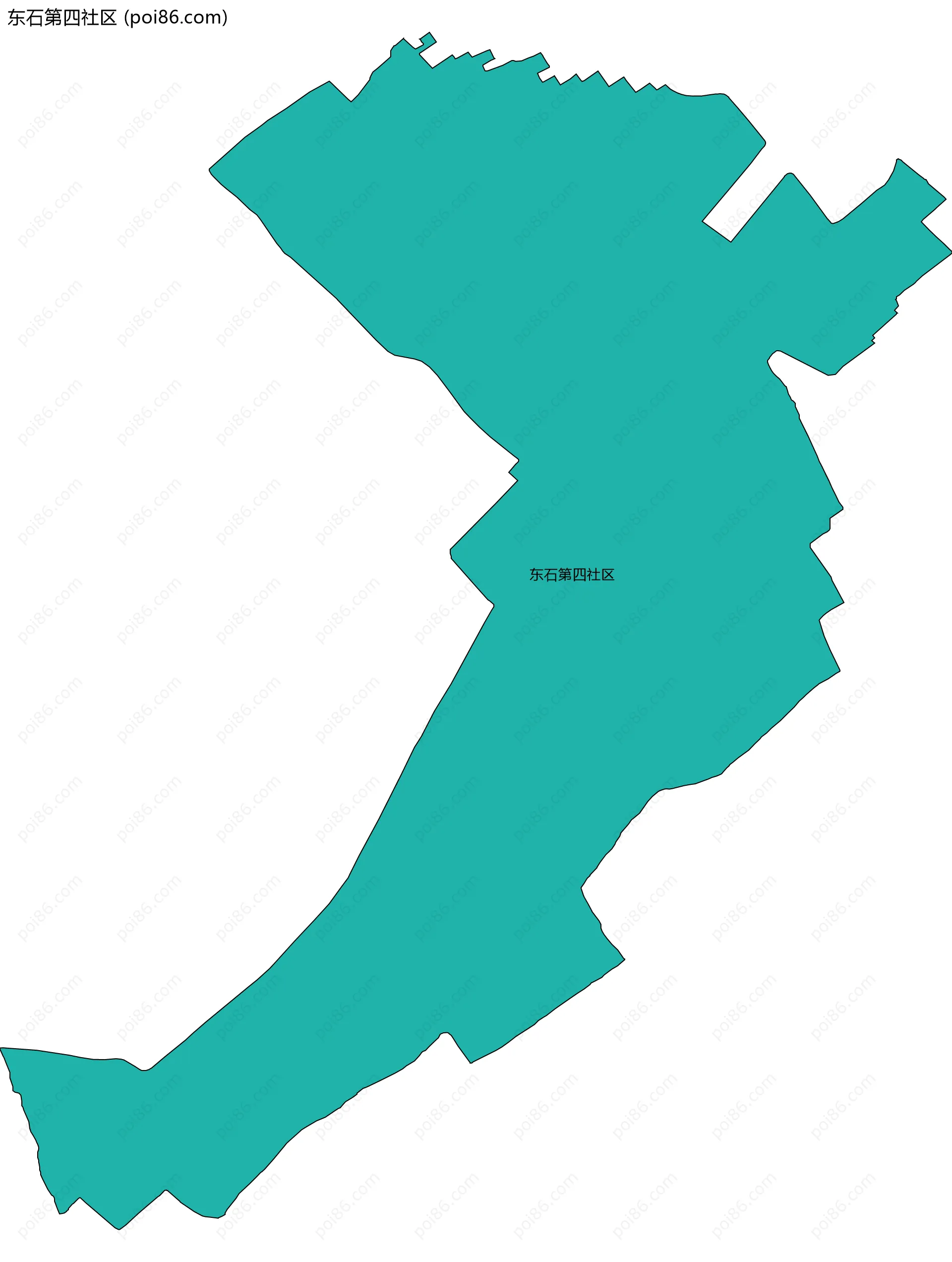 东石第四社区边界地图