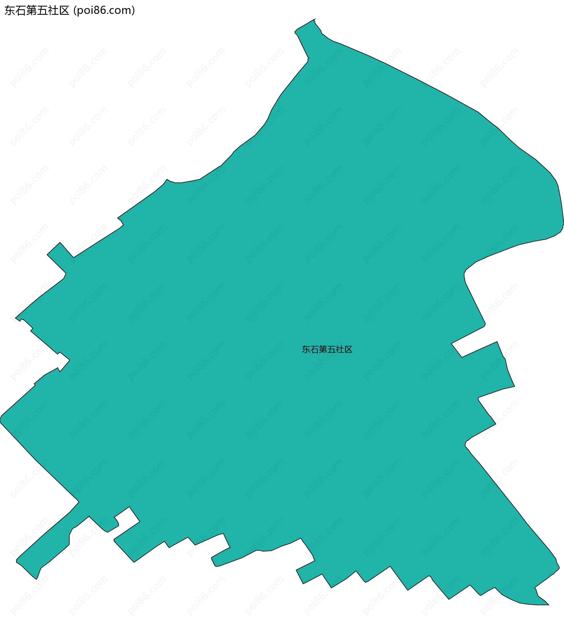 东石第五社区边界地图