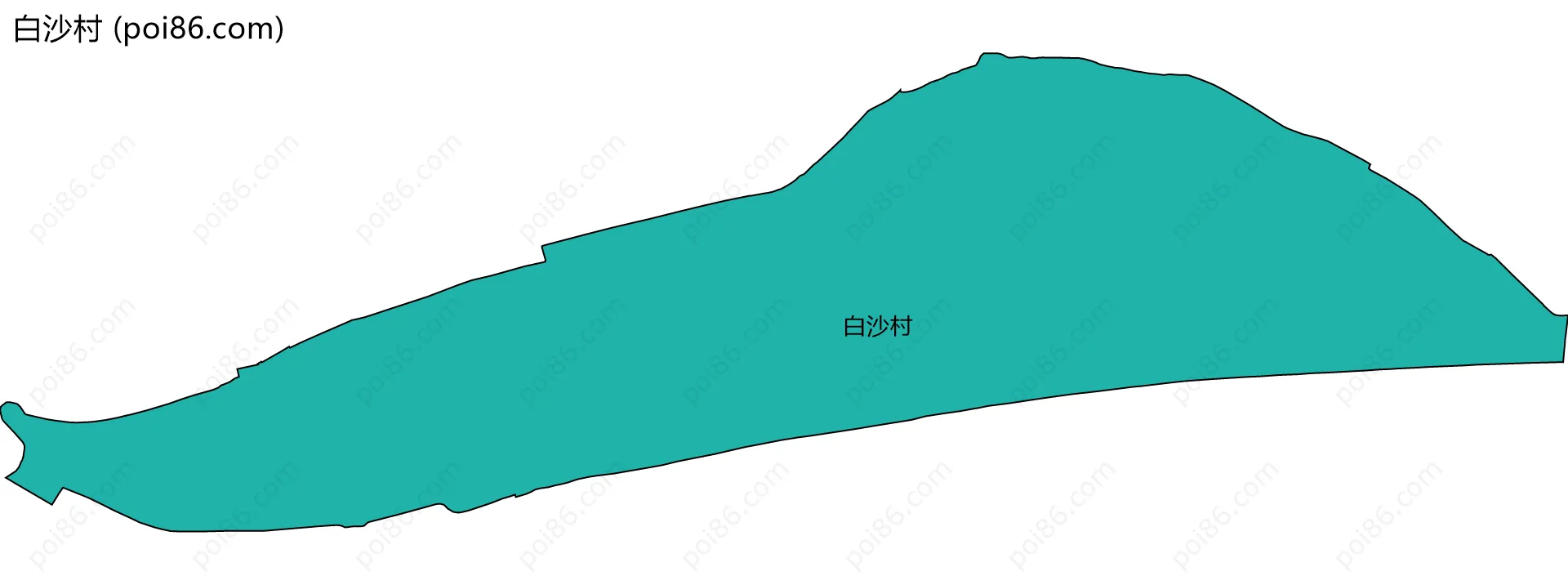 白沙村边界地图