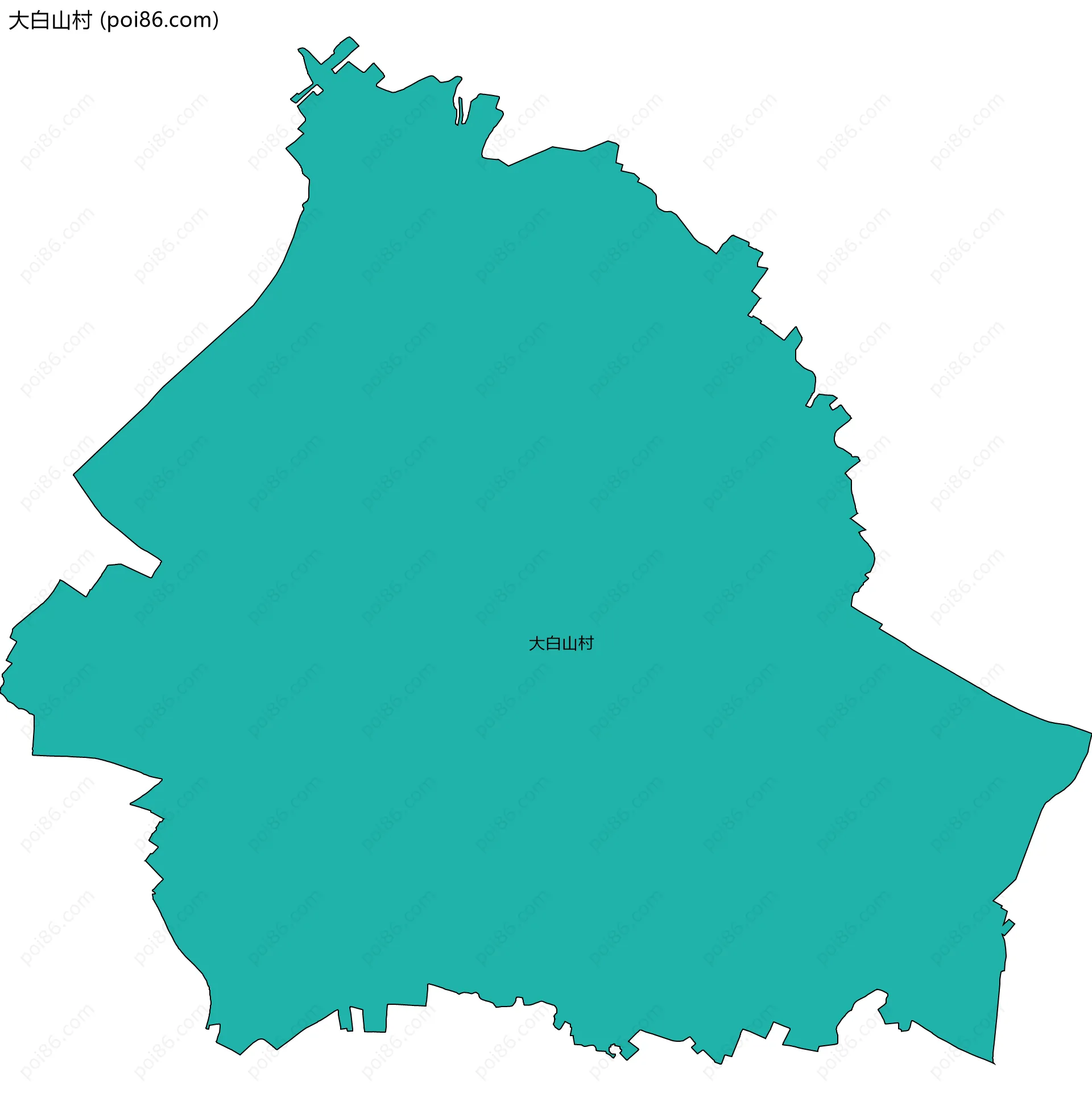 大白山村边界地图