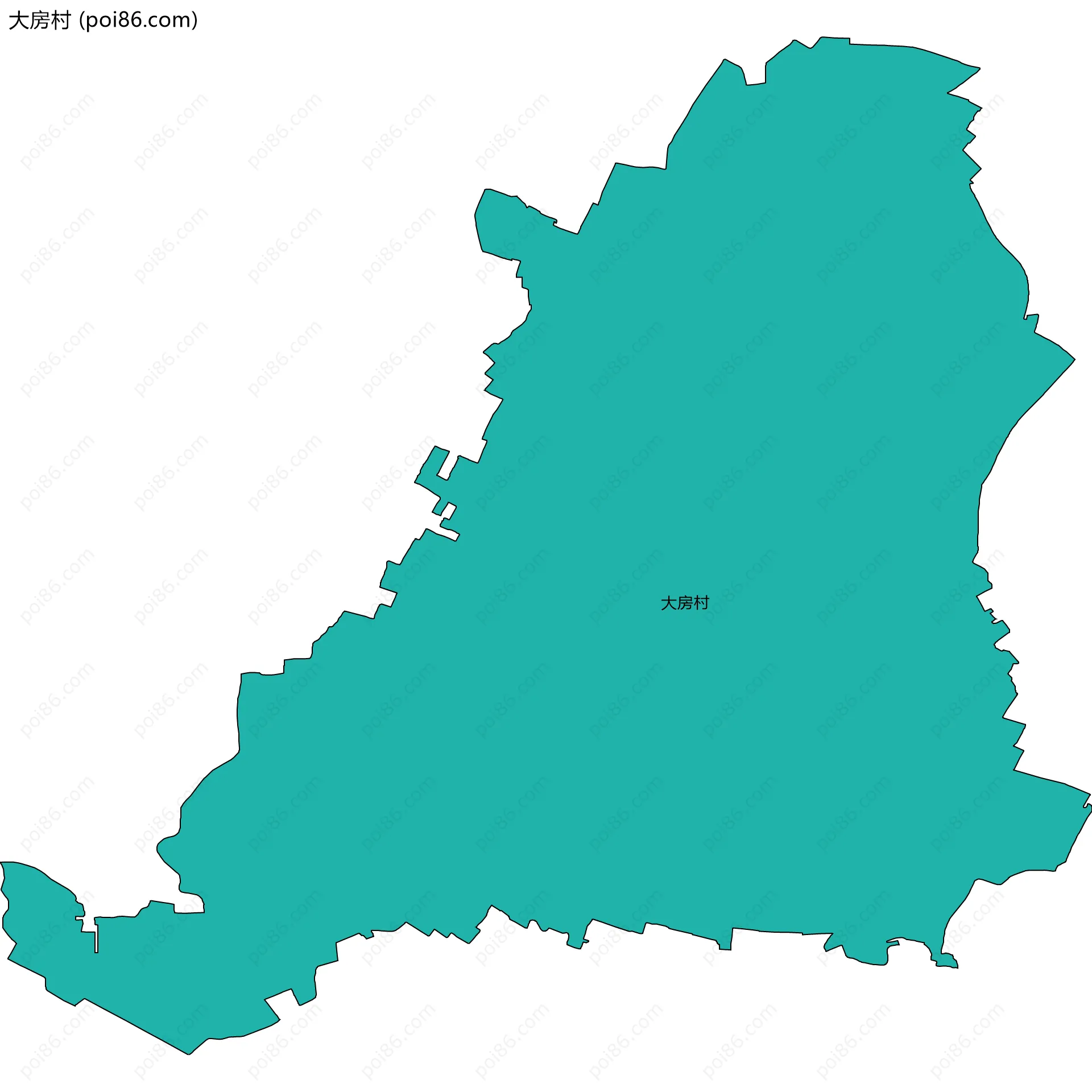 大房村边界地图