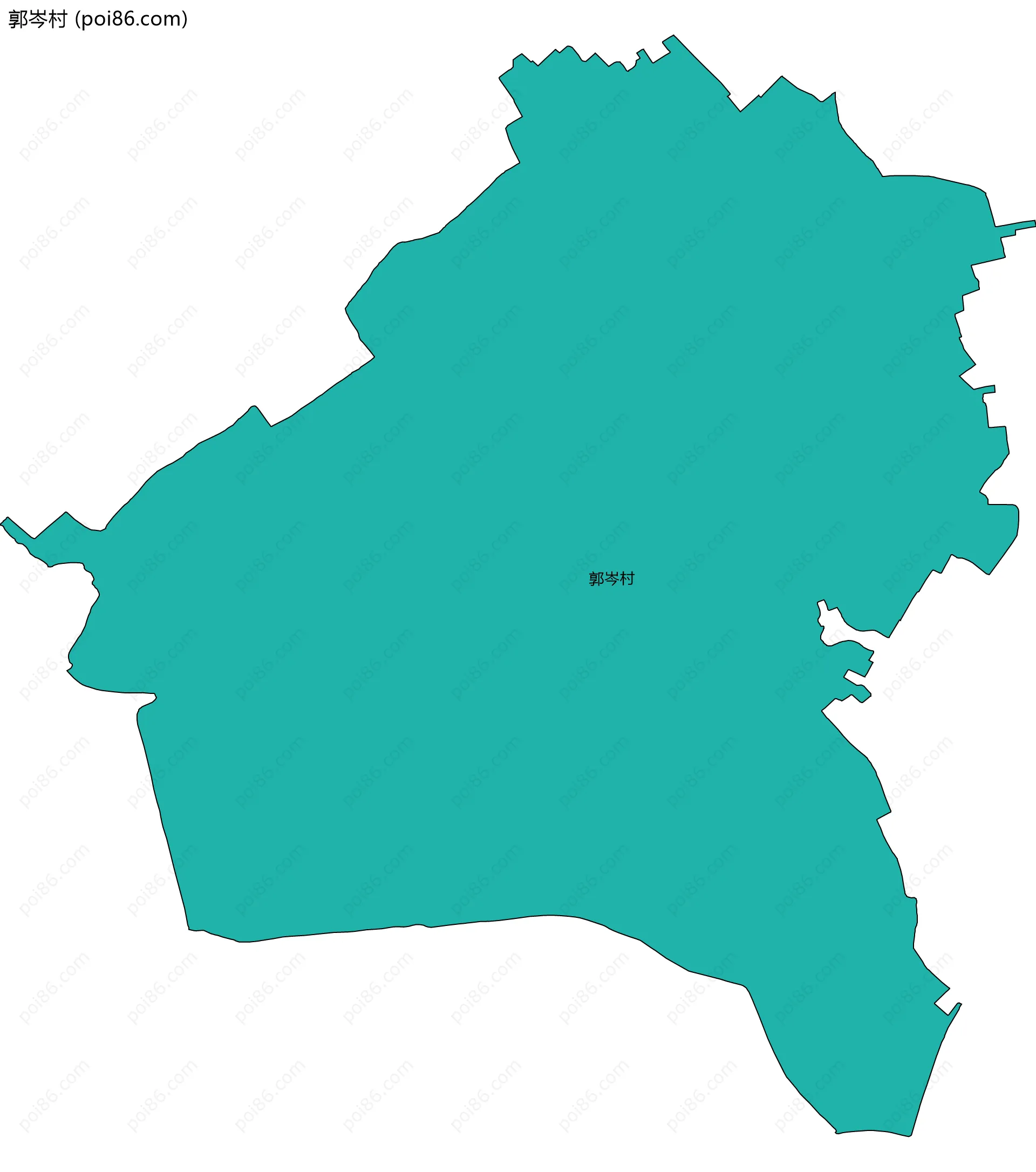 郭岑村边界地图