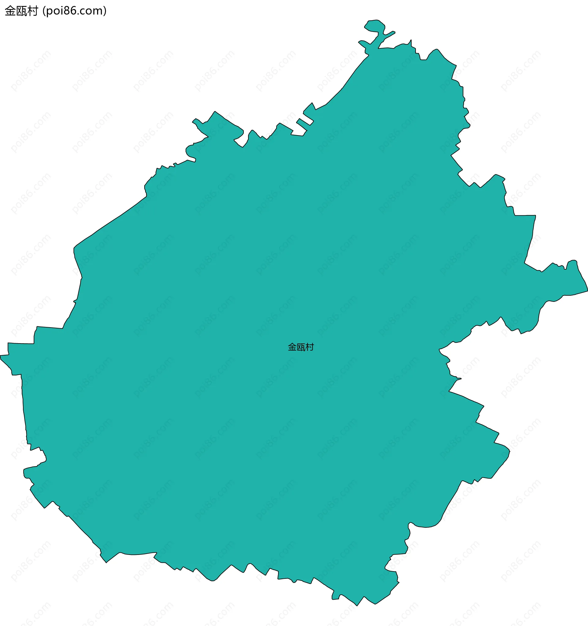 金瓯村边界地图