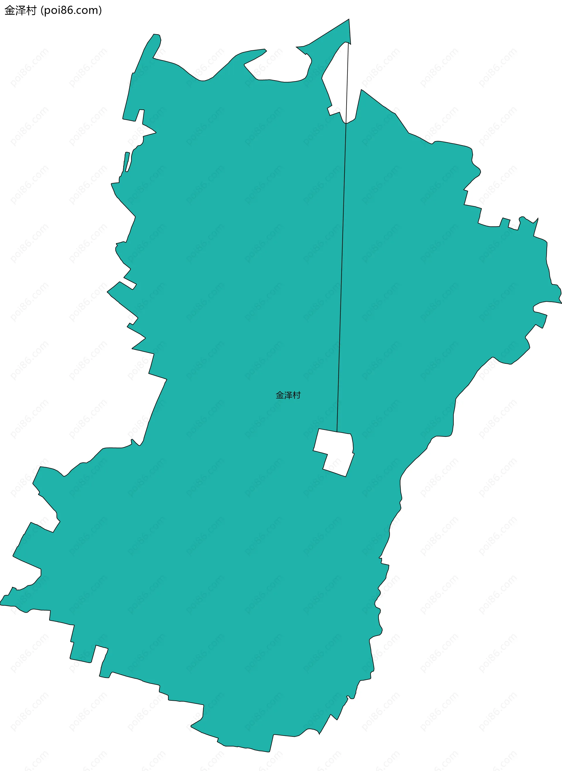 金泽村边界地图