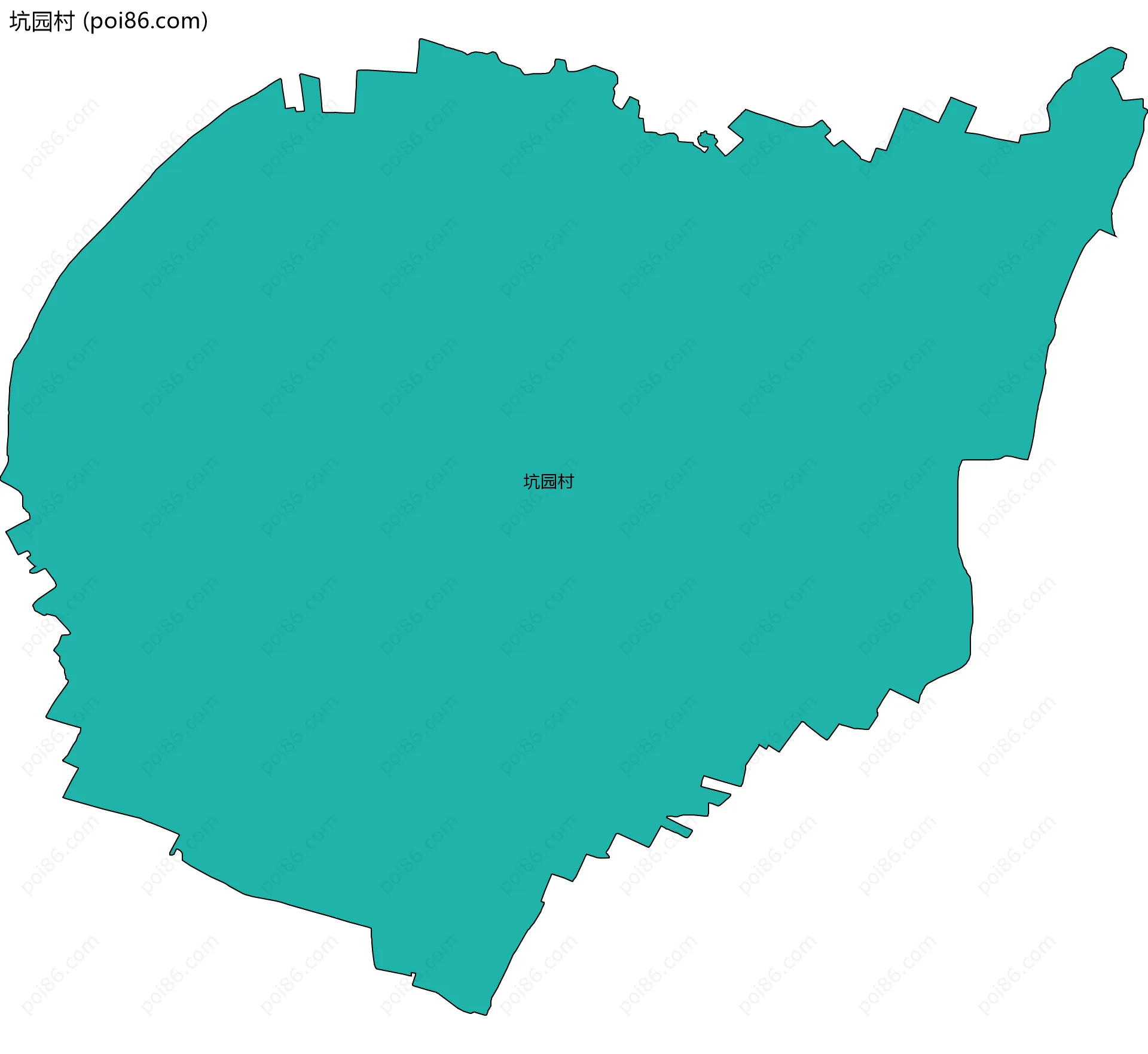 坑园村边界地图