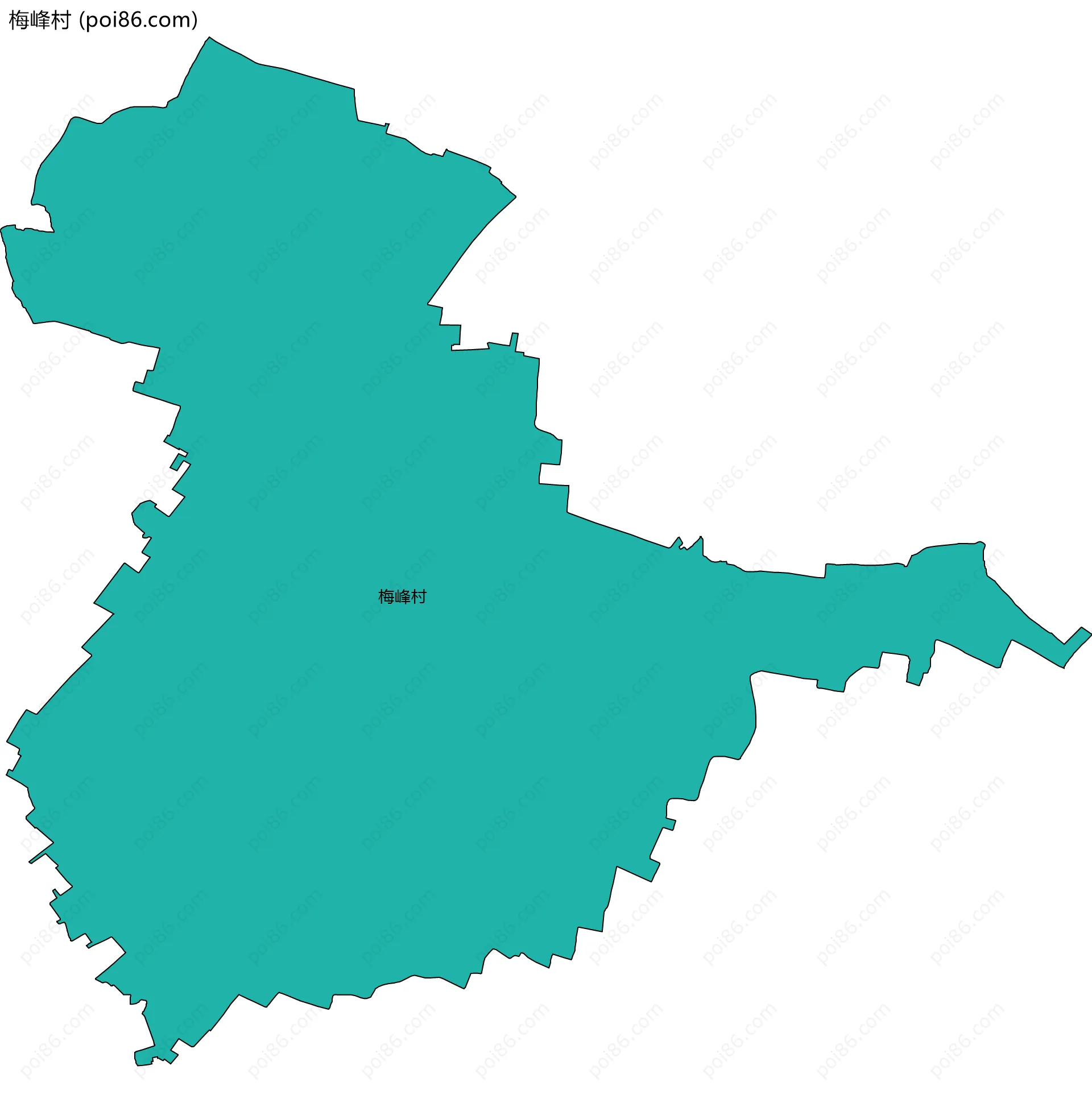 梅峰村边界地图