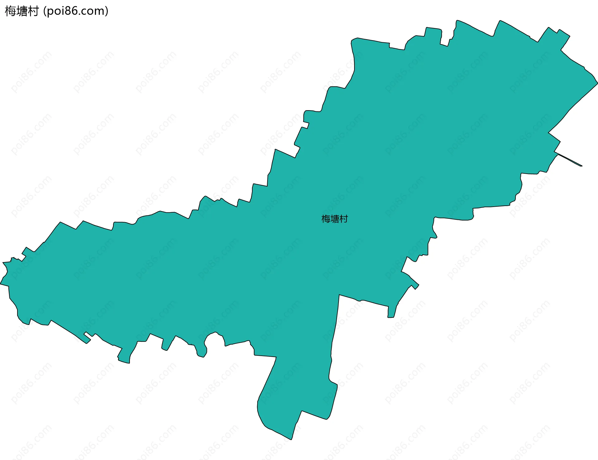 梅塘村边界地图