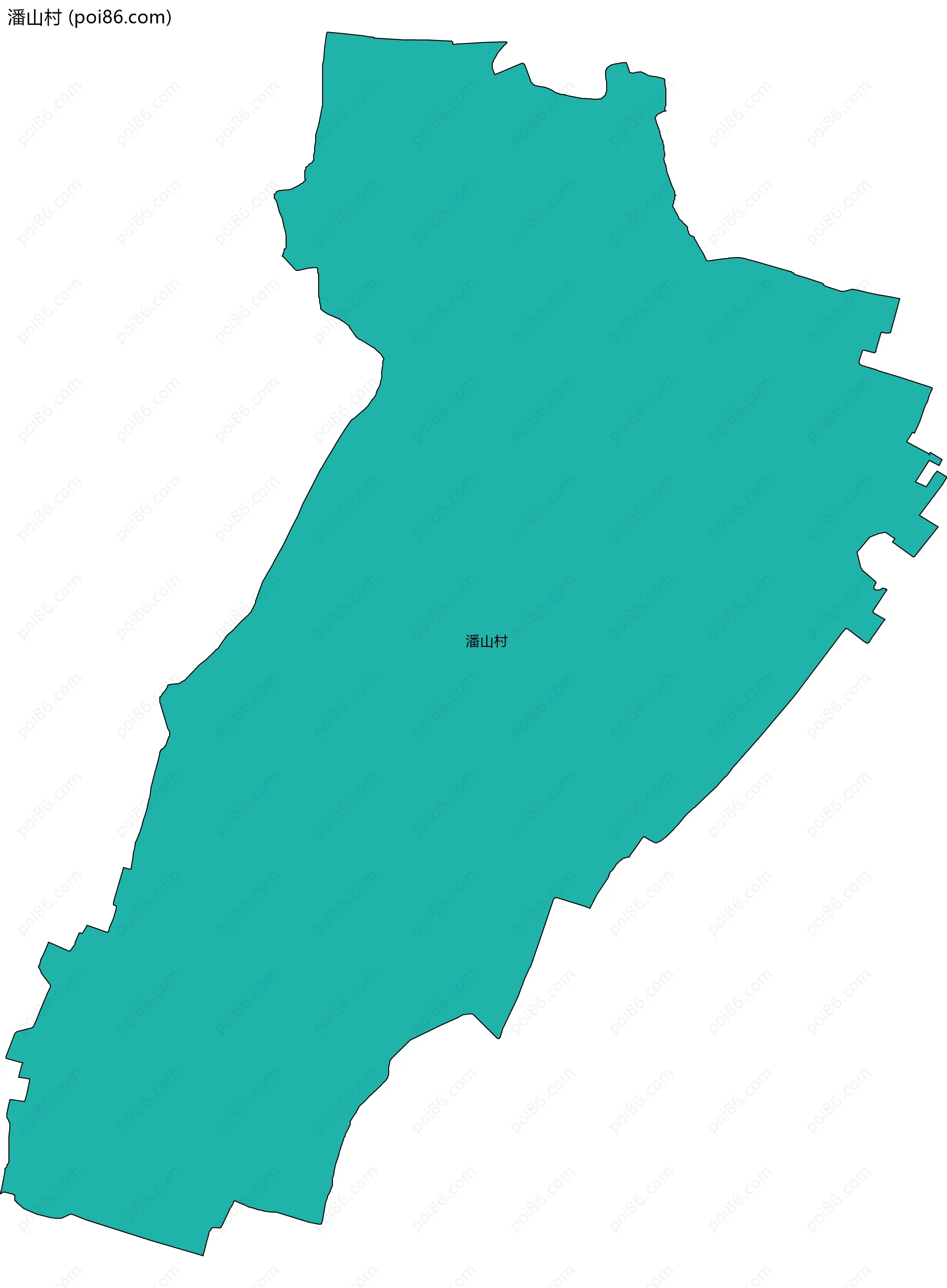 潘山村边界地图