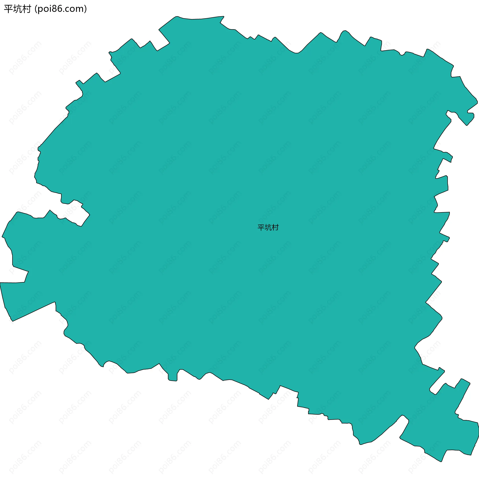 平坑村边界地图