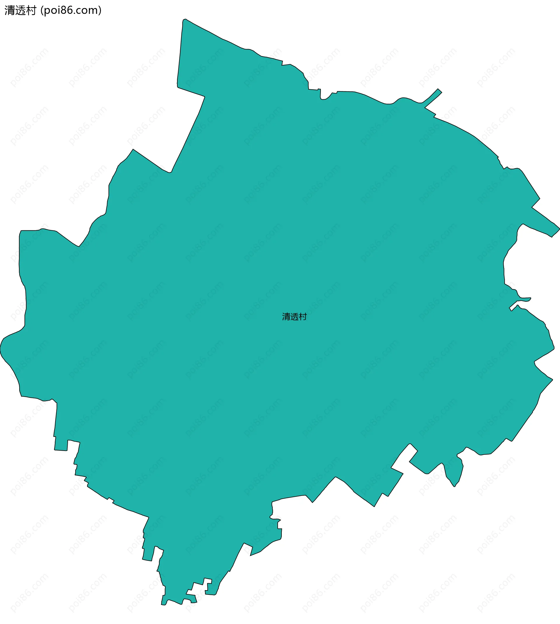 清透村边界地图