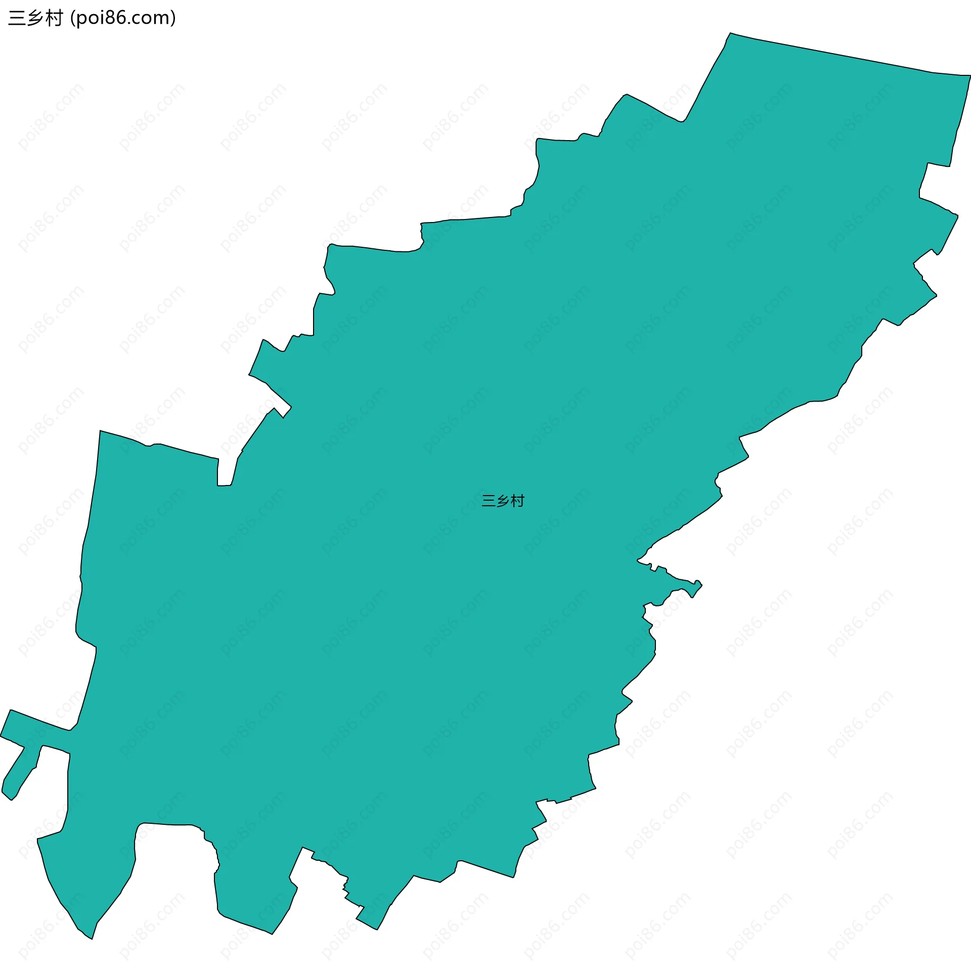 三乡村边界地图