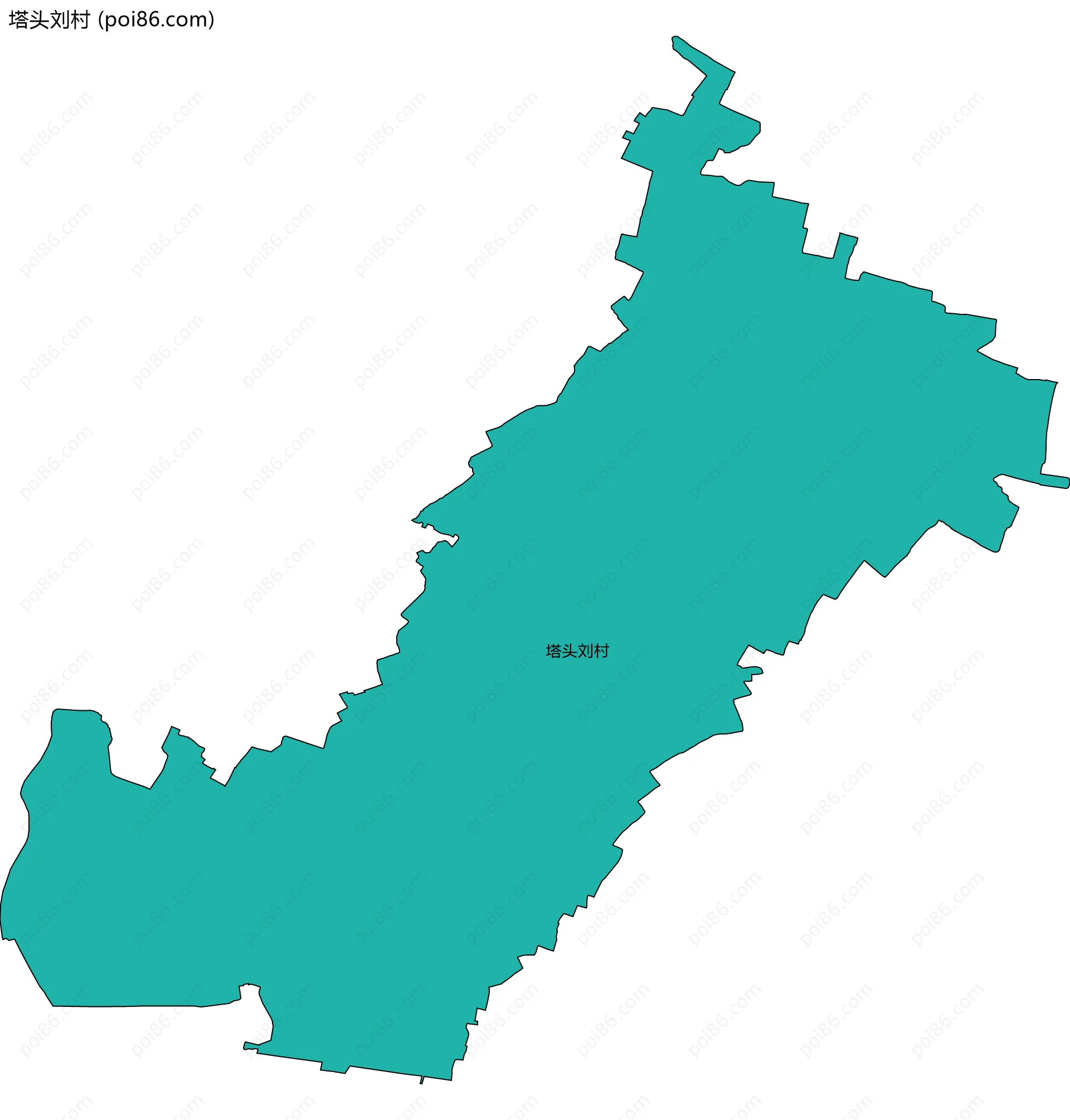 塔头刘村边界地图