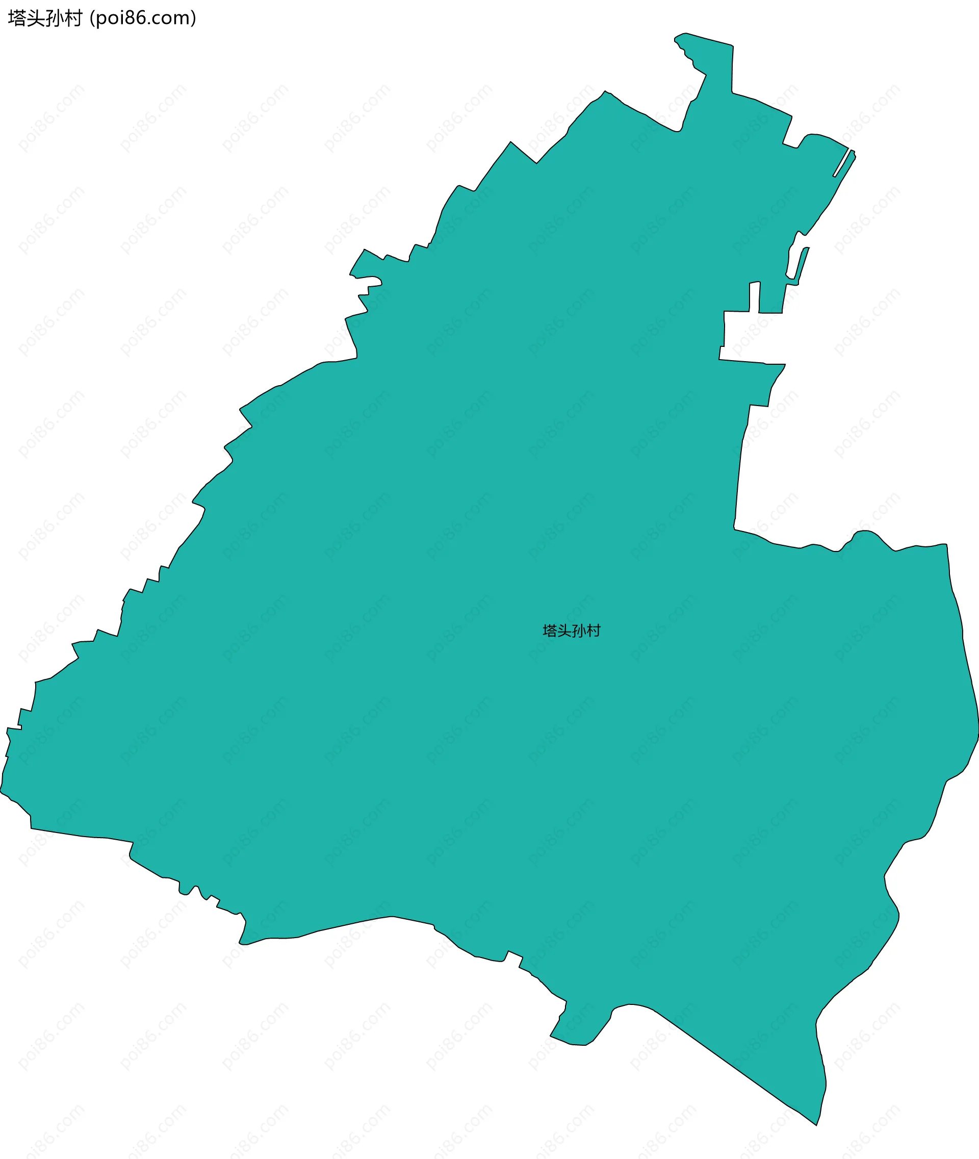 塔头孙村边界地图