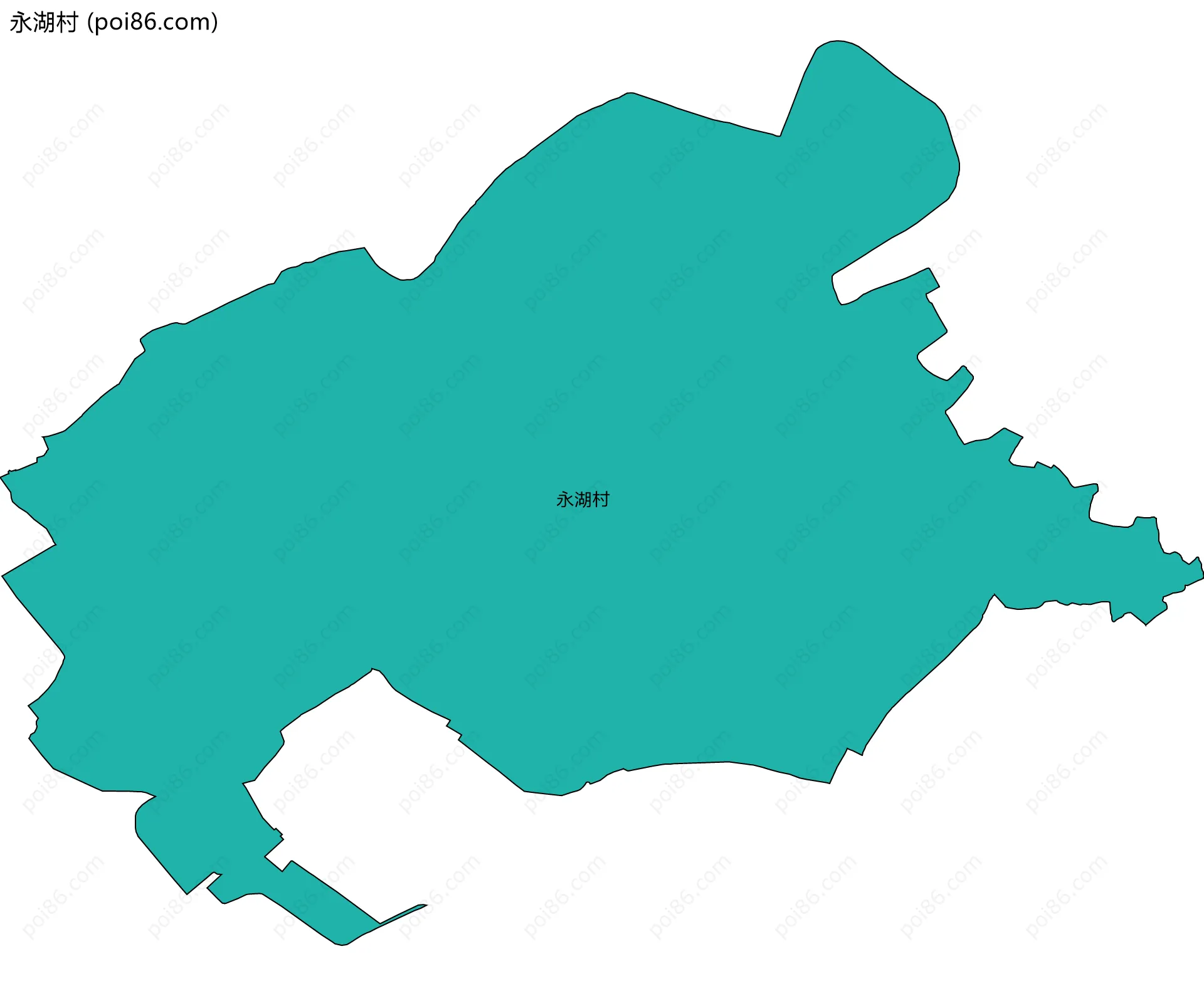 永湖村边界地图
