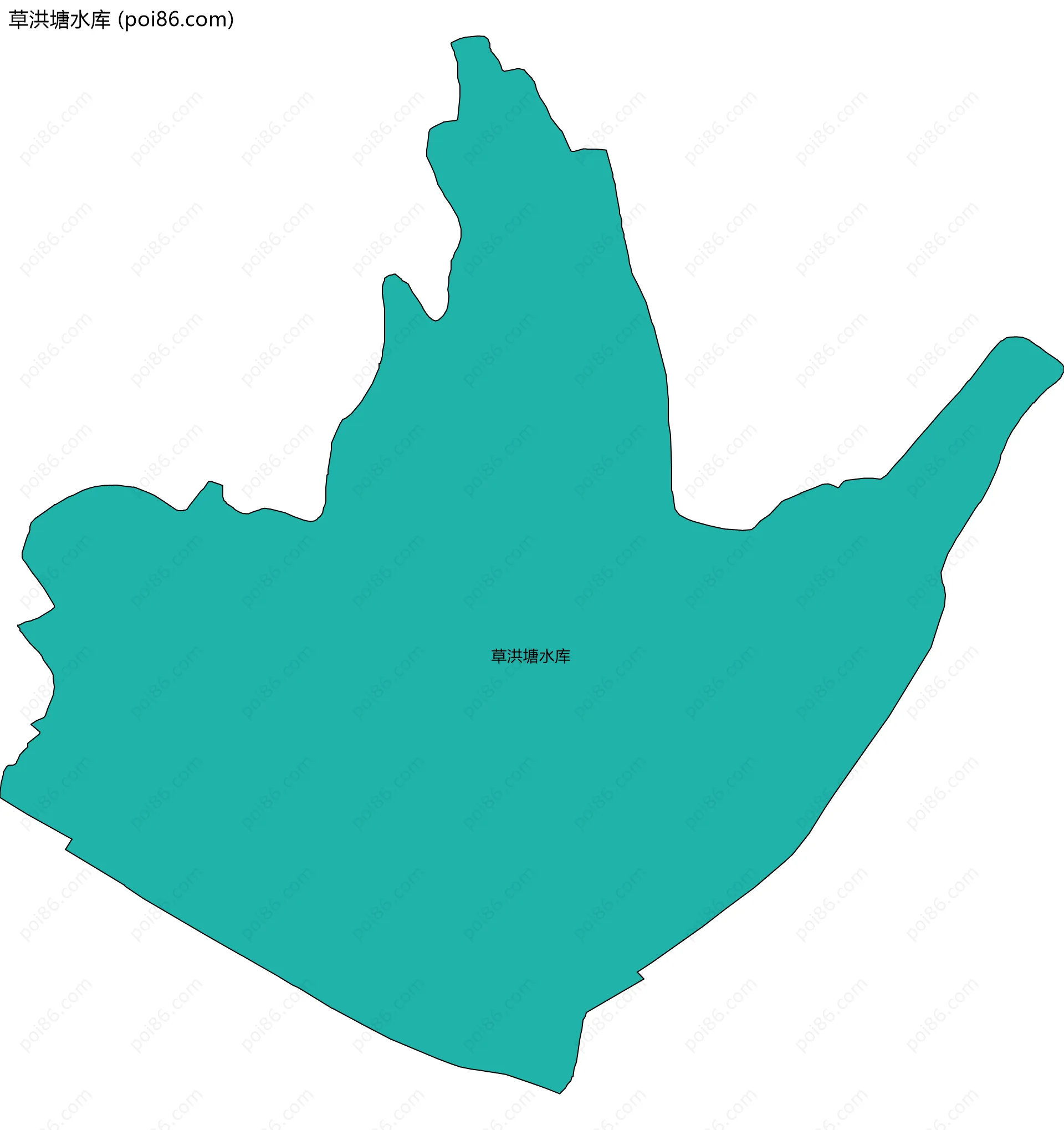 草洪塘水库边界地图