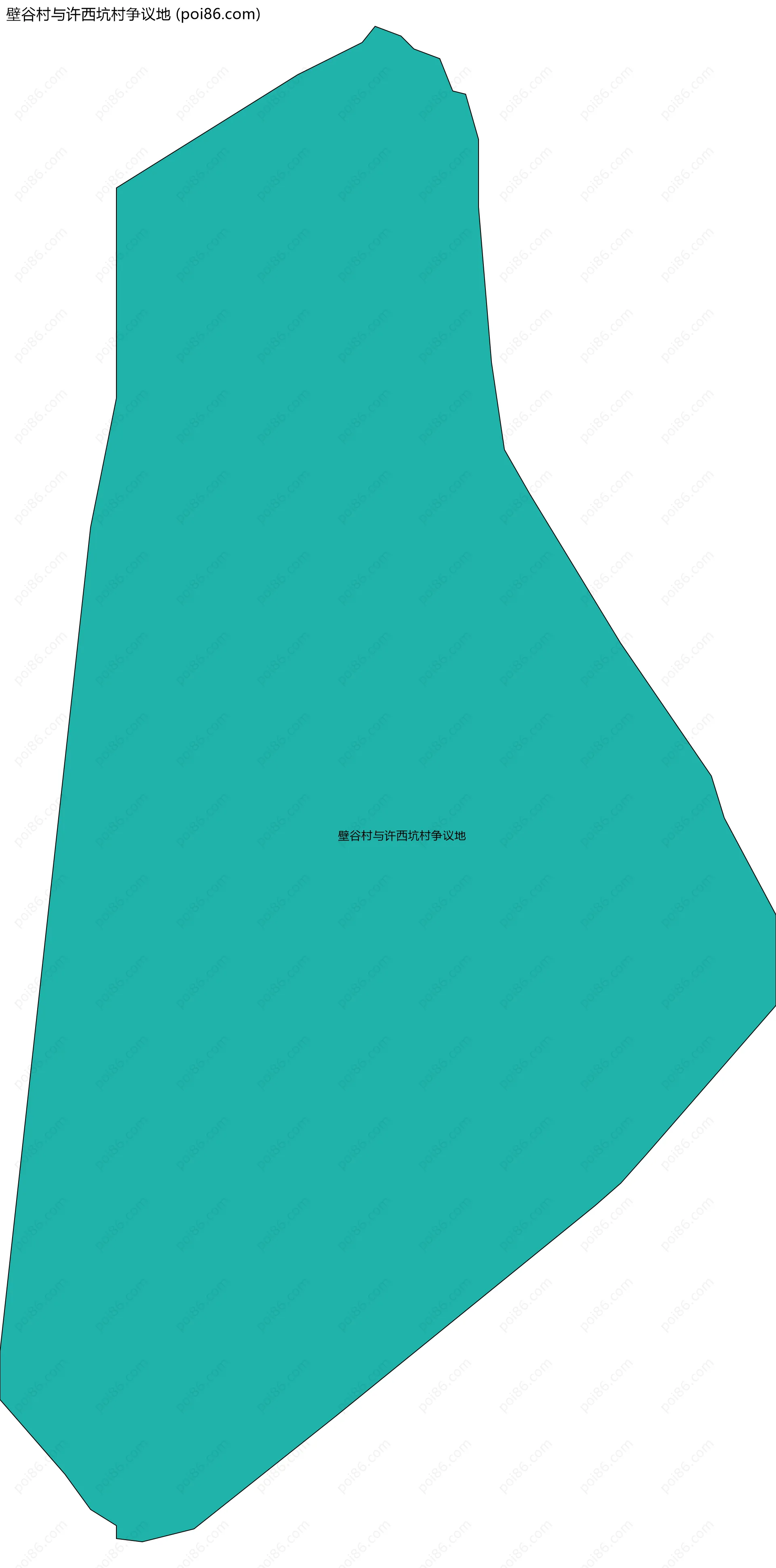 壁谷村与许西坑村争议地边界地图