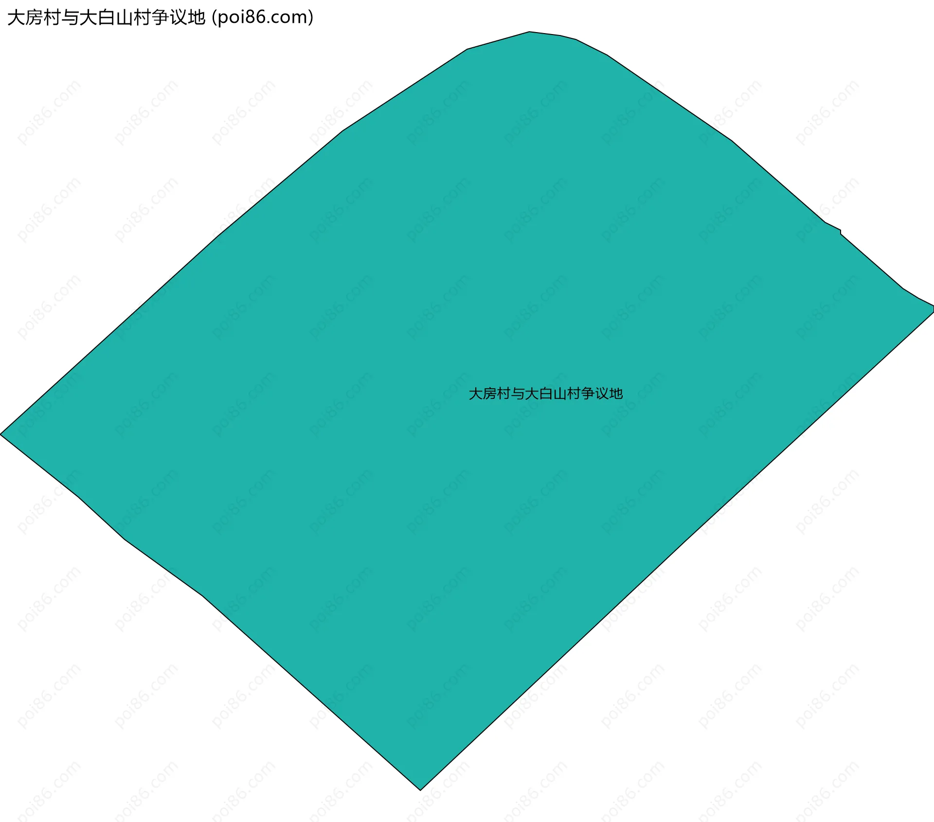 大房村与大白山村争议地边界地图