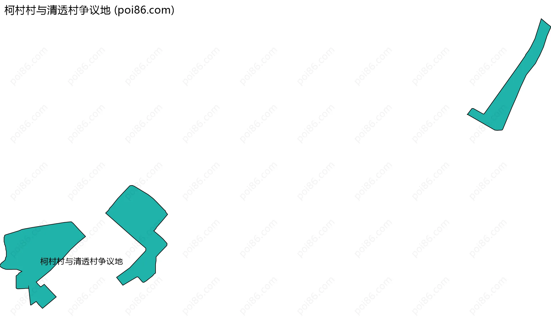 柯村村与清透村争议地边界地图