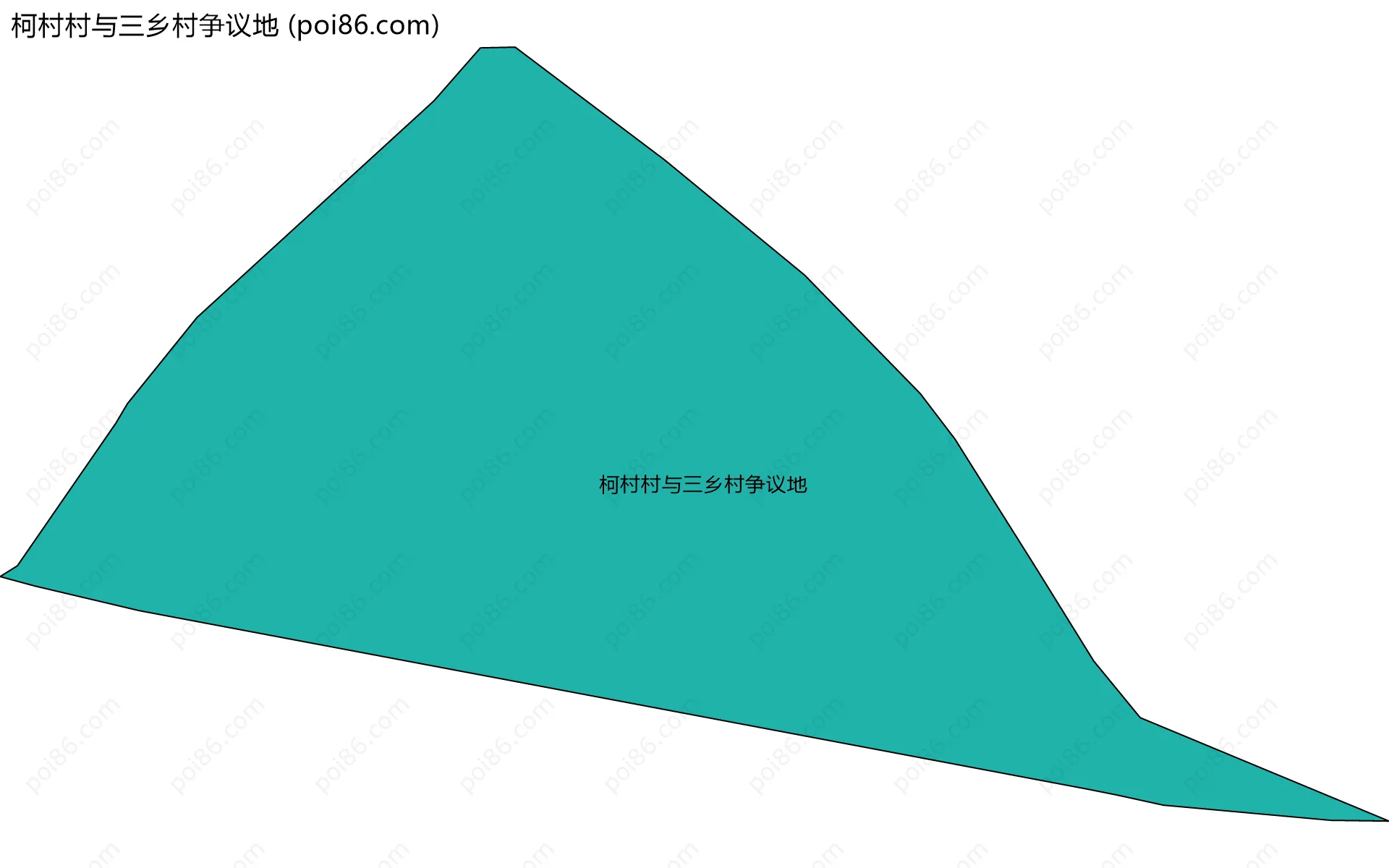 柯村村与三乡村争议地边界地图