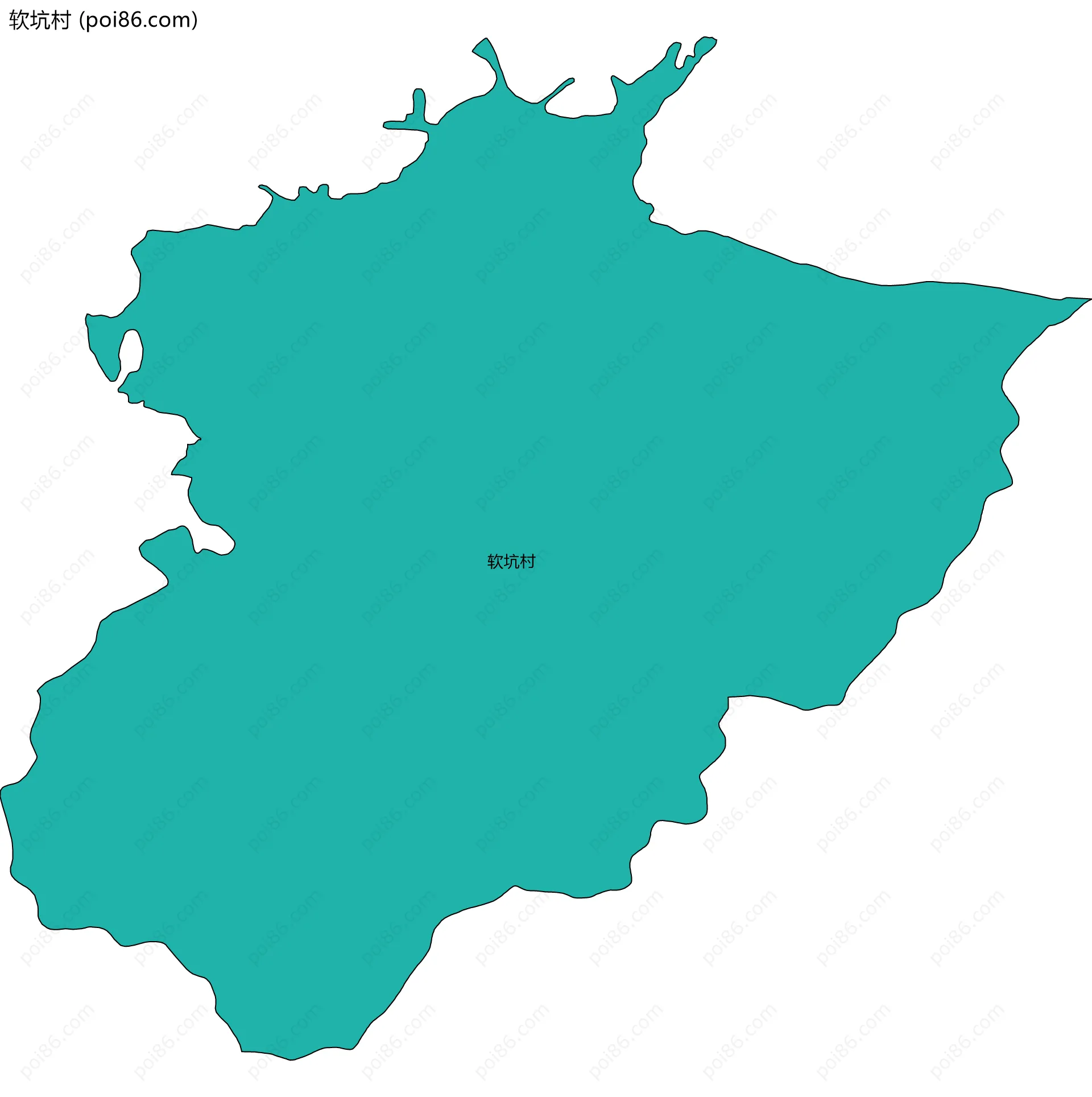 软坑村边界地图