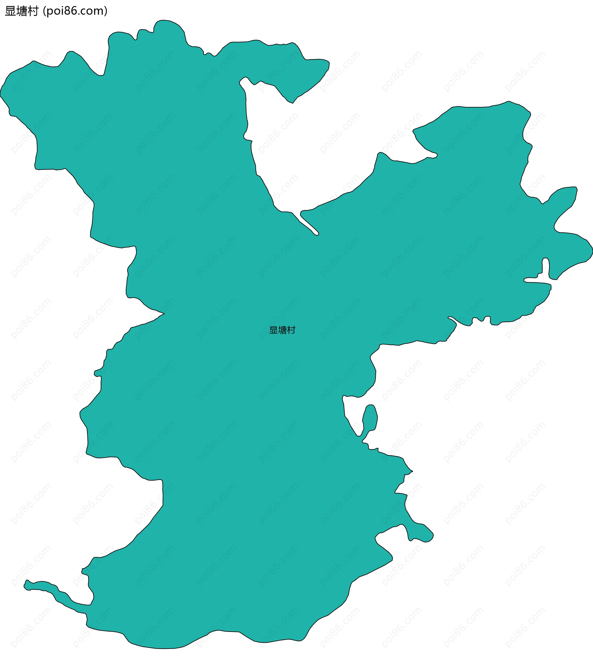 显塘村边界地图